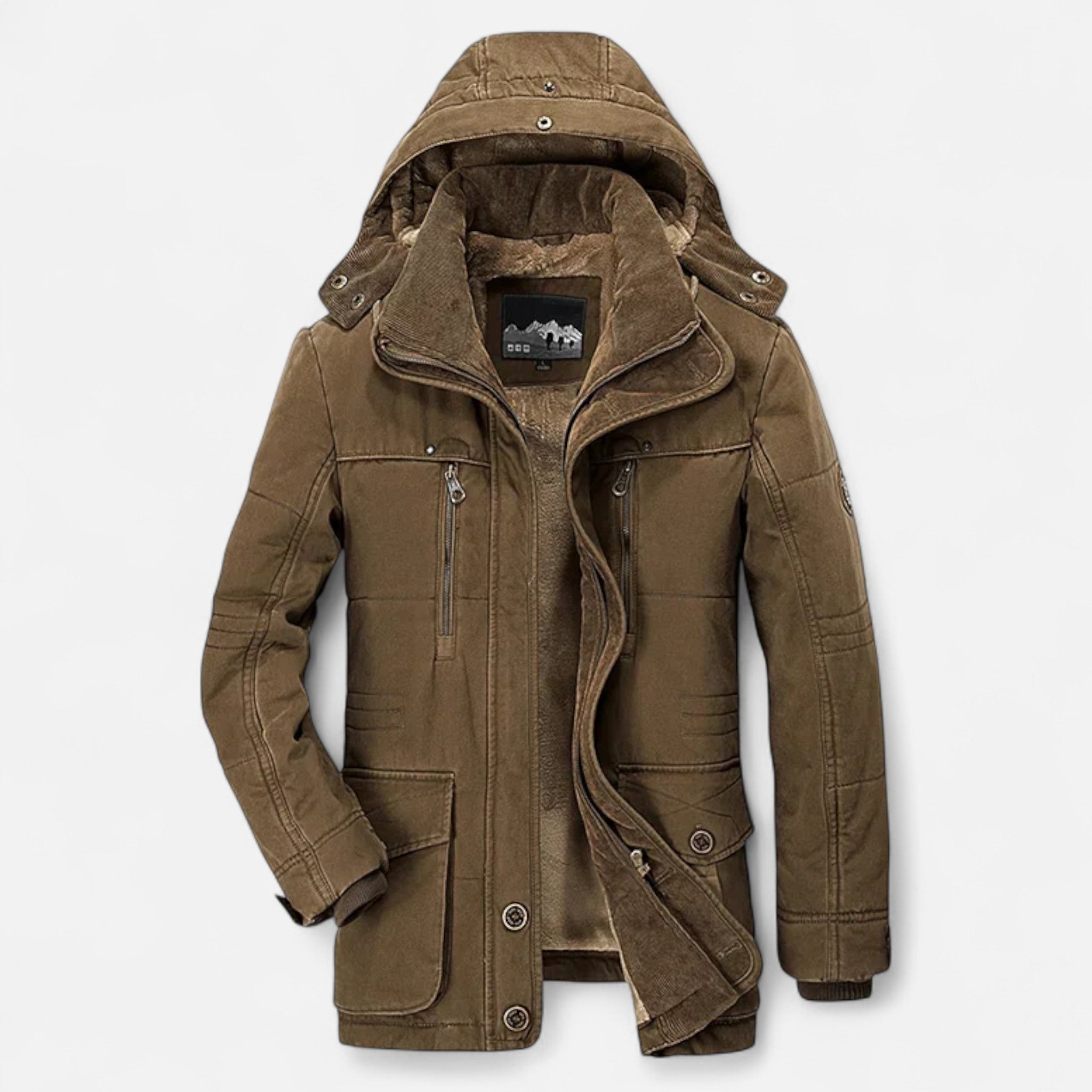 Ancienne Monde | Parka Hombre Gruesa Acolchada con Capucha