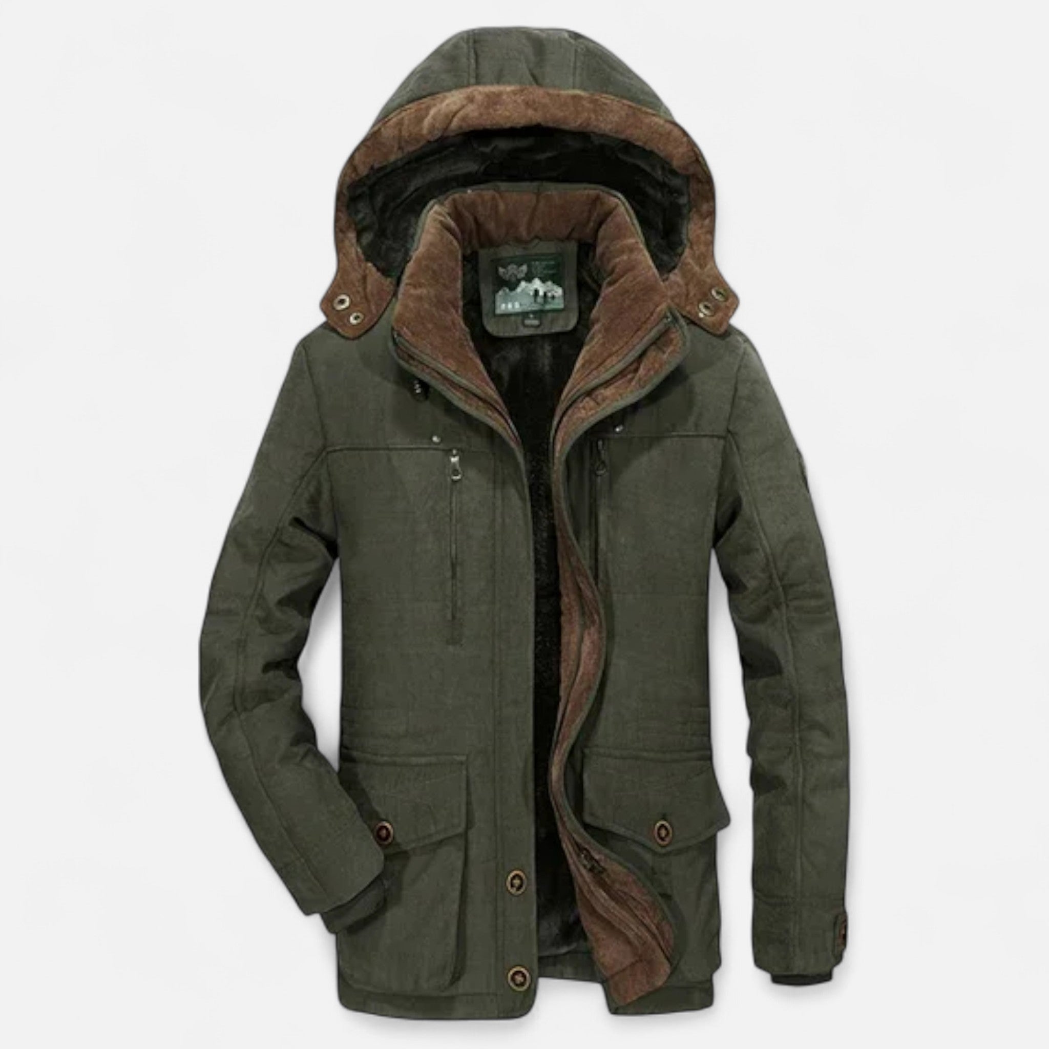Ancienne Monde | Parka Hombre Gruesa Acolchada con Capucha