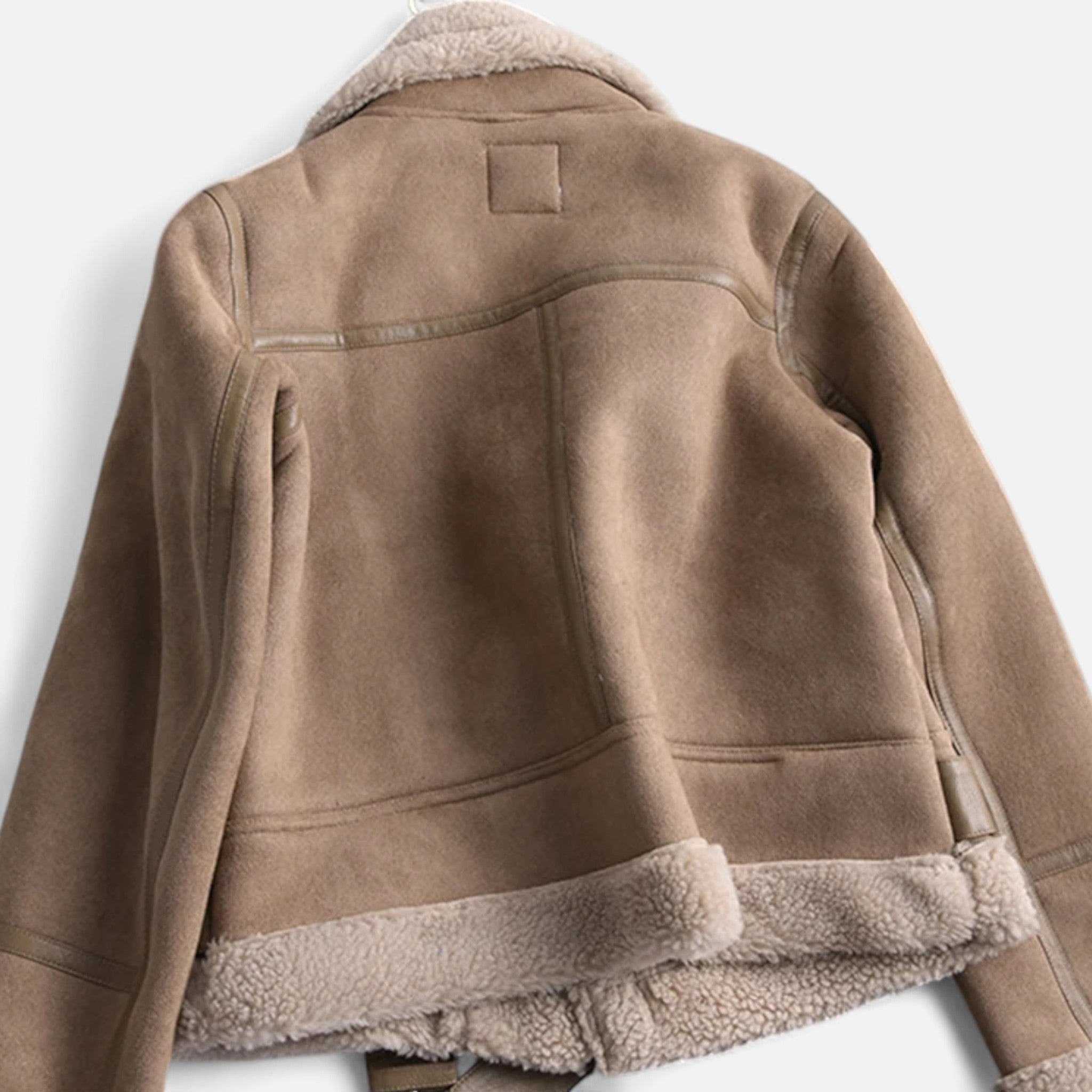 Ancienne Monde | Veste Femme Suédine Doublée Mouton Chic