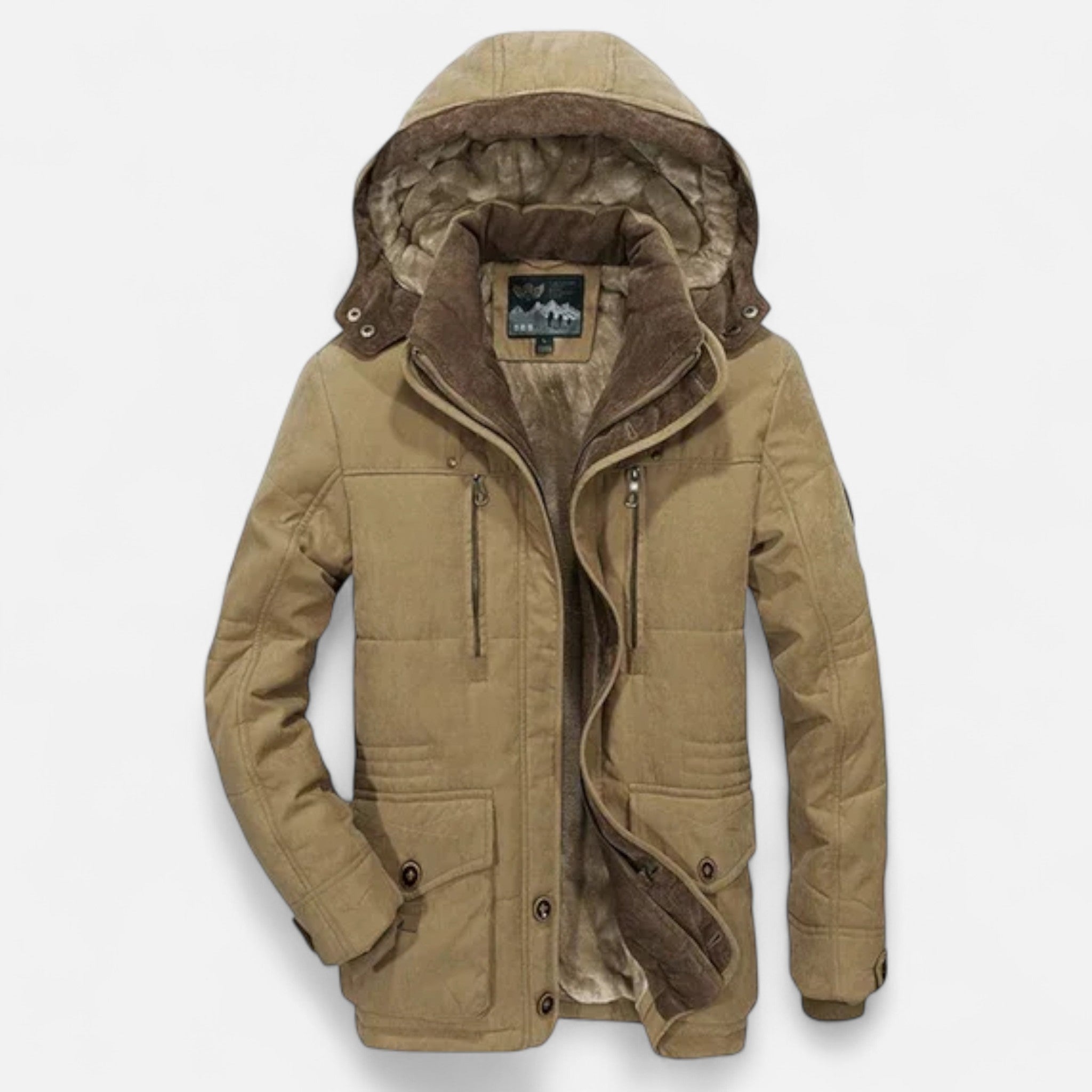 Ancienne Monde | Parka Hombre Gruesa Acolchada con Capucha