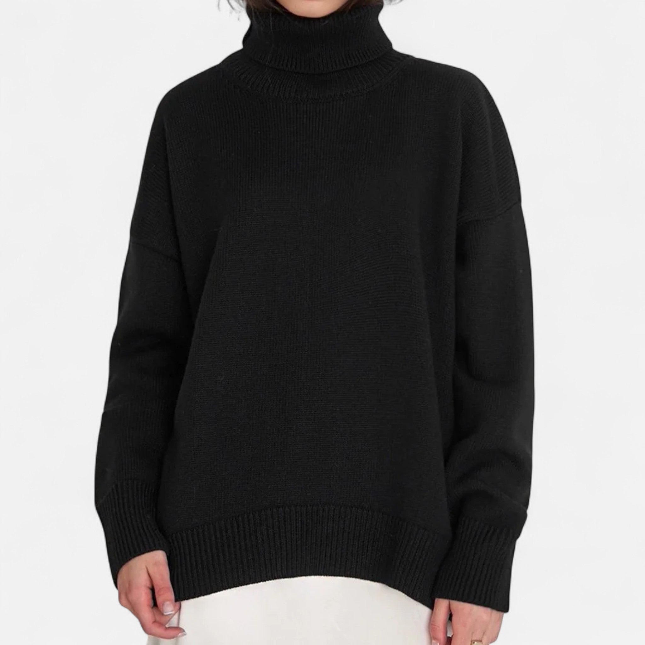 Ancienne Monde | Pull Col Roulé Épais Femme