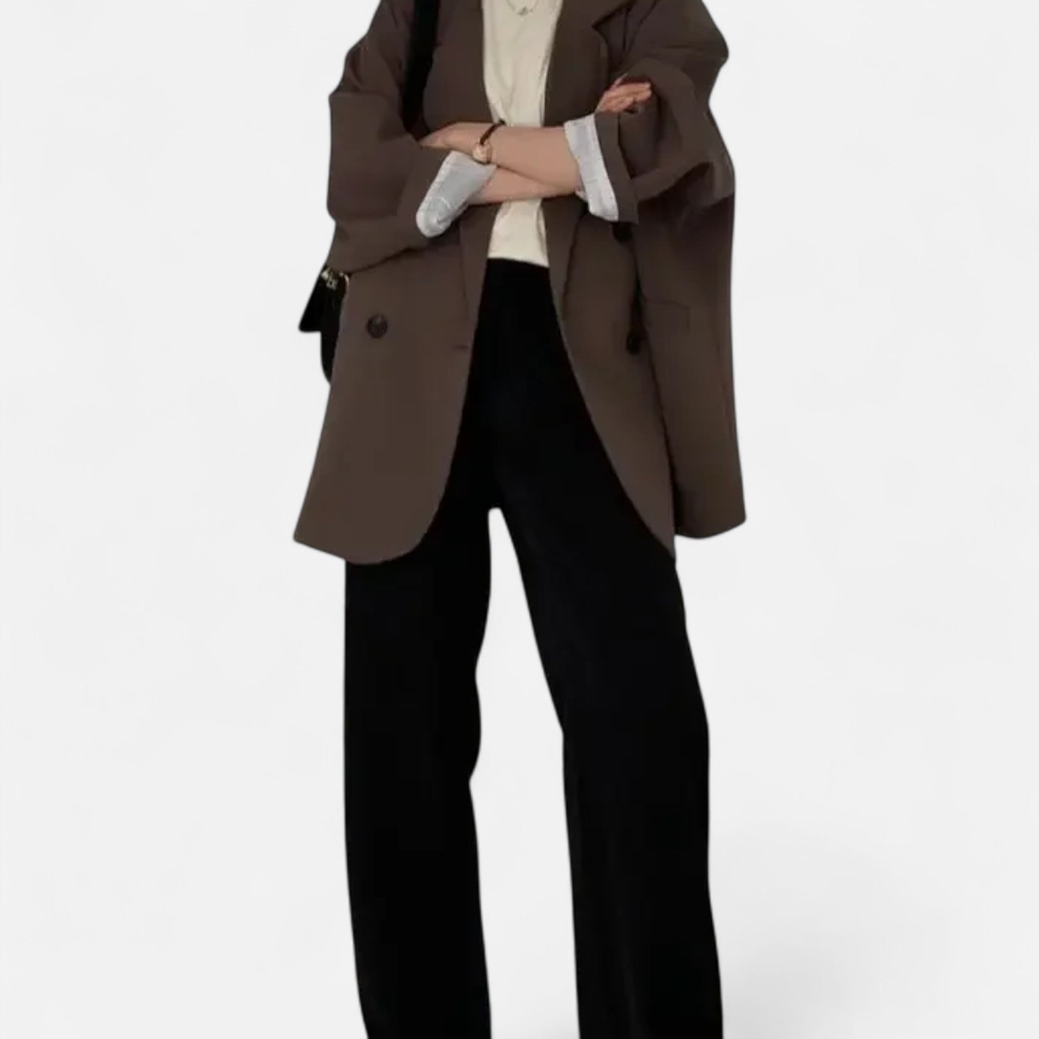 Ancienne Monde | Blazer Femme Double Boutonnage Ample