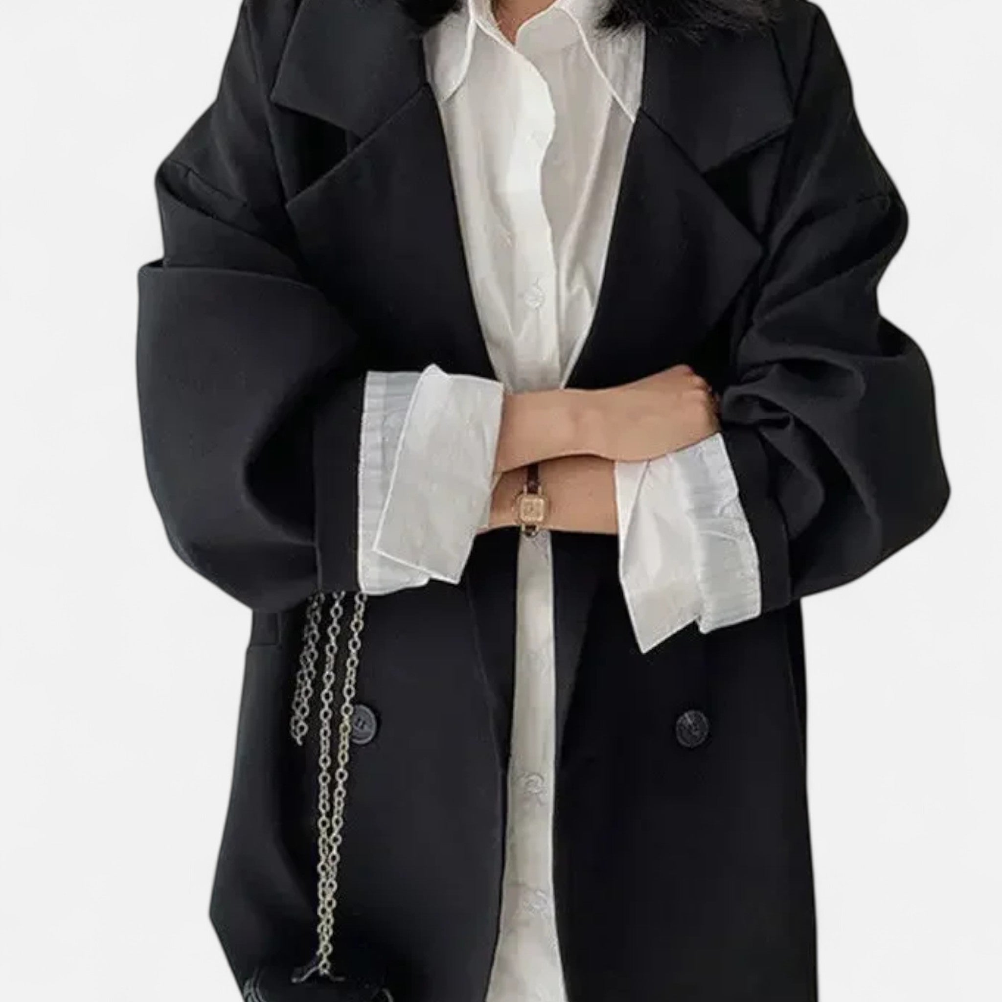 Ancienne Monde | Blazer Femme Double Boutonnage Ample