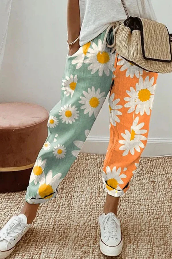 Fließende Hose mit Muster