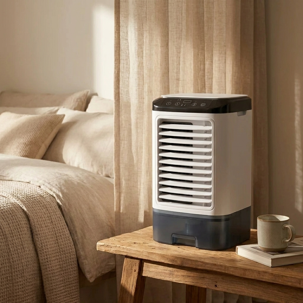 Kompakte tragbare Klimaanlage mit 3 Geschwindigkeiten und Ultraschallkühlung