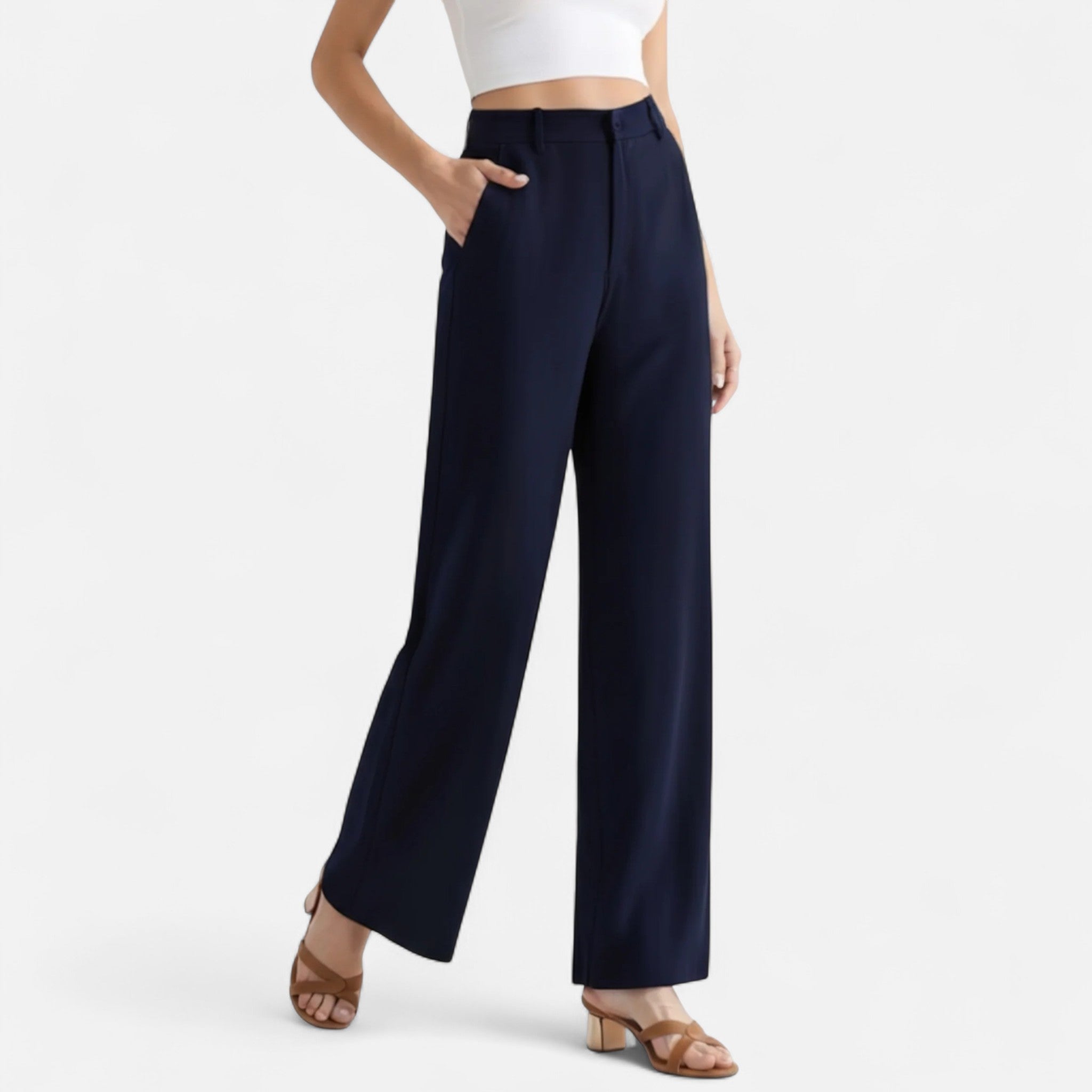 Ancienne Monde | Pantalon Femme Taille Haute Élégance Intemporelle