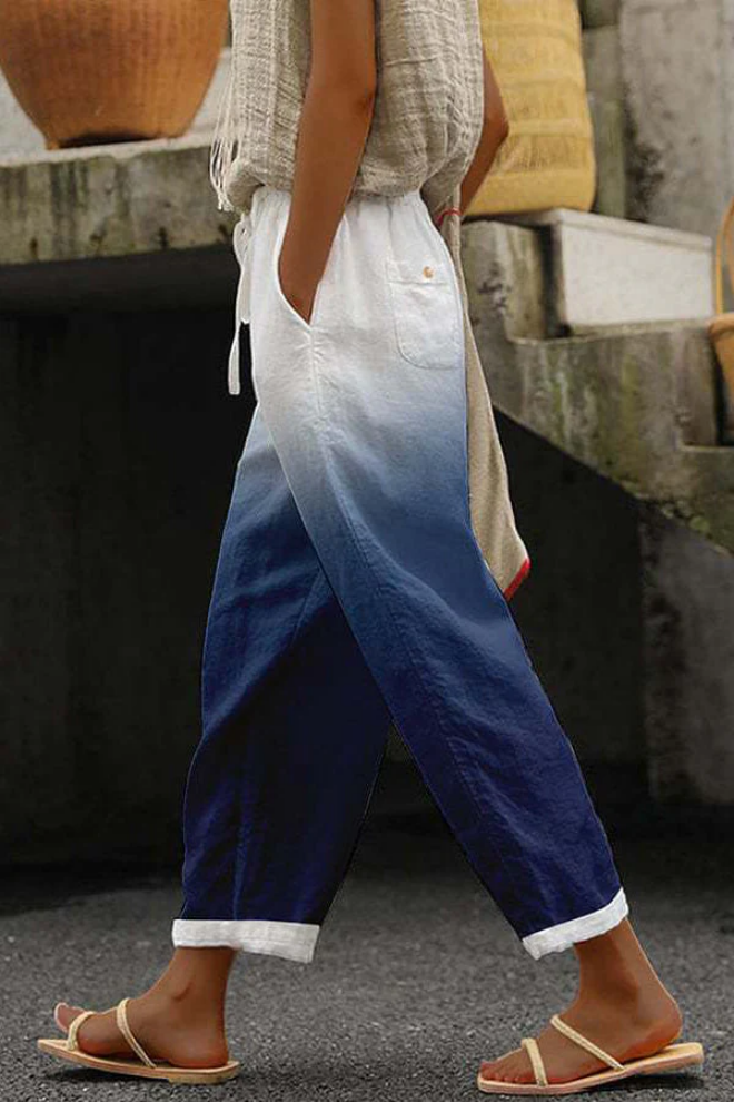 Fließende Hose mit Muster
