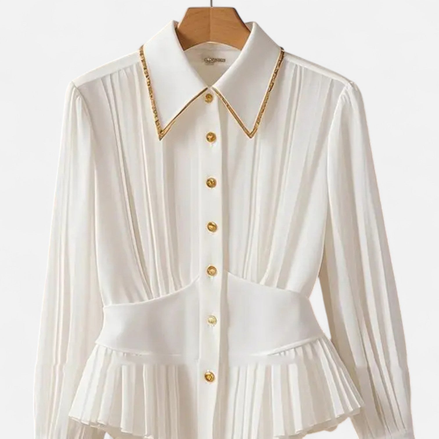 Ancienne Monde | Blouse Plissée Inspirée Hepburn pour Femme – Élégance à la Française