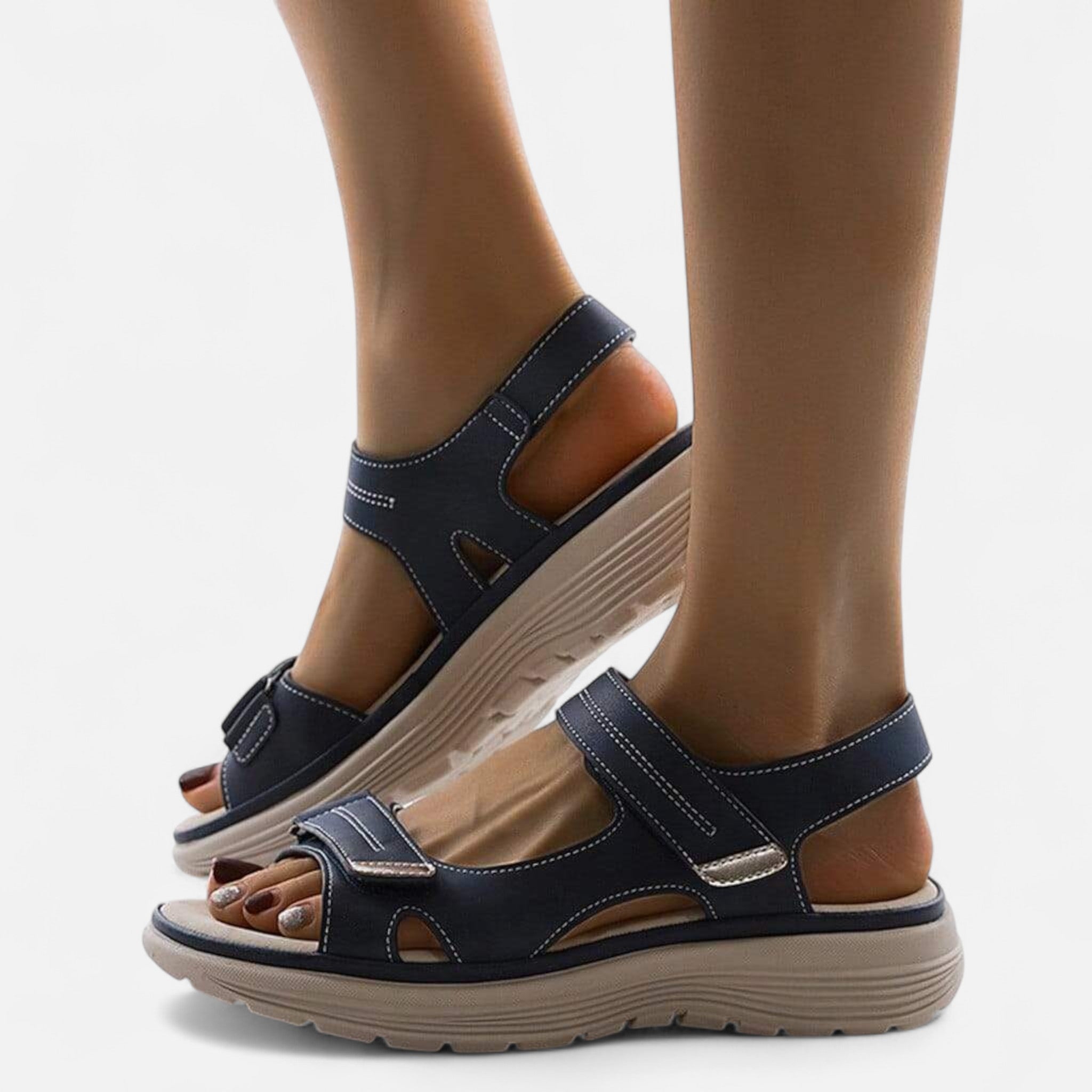 Ancienne Monde | Sandales Orthopédiques Femme en Cuir – Confort Élégant, Maintien Durable