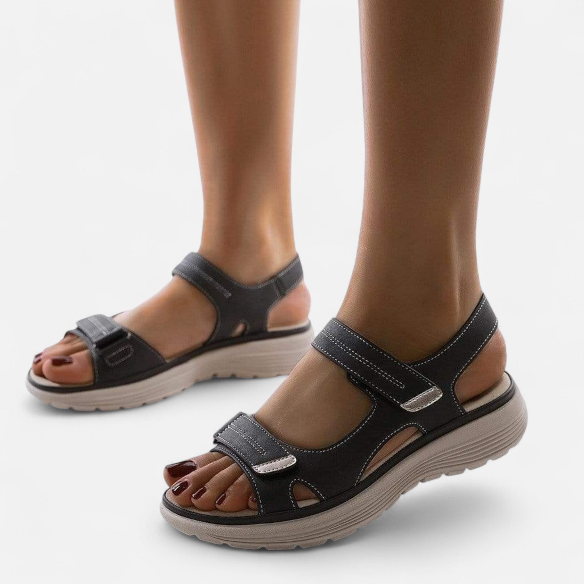 Ancienne Monde | Sandales Orthopédiques Femme en Cuir – Confort Élégant, Maintien Durable