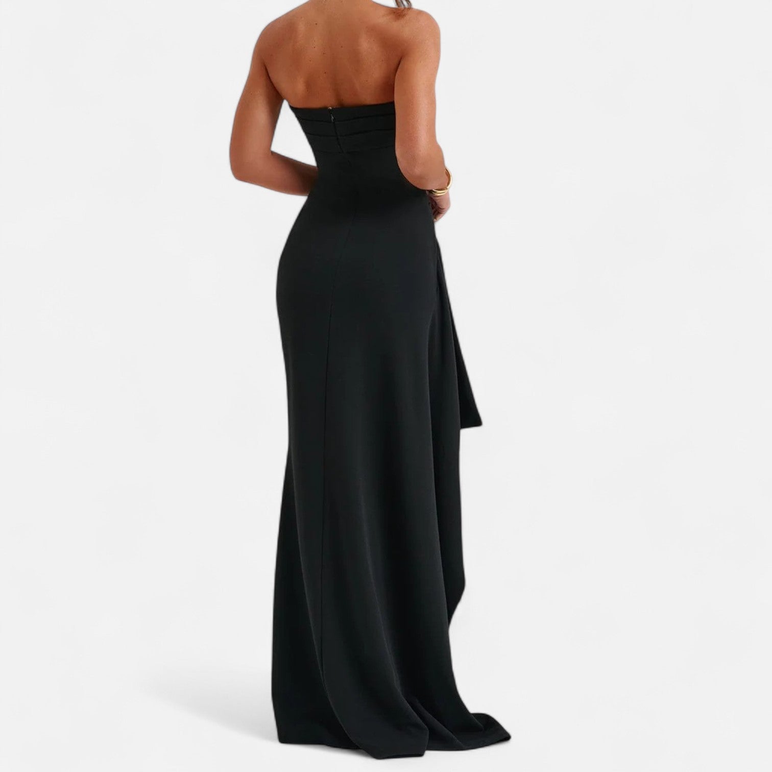 Ancienne Monde | Robe Bustier à Fente Haute pour Femme – Élégance Audacieuse, Glamour Contemporain du Soir
