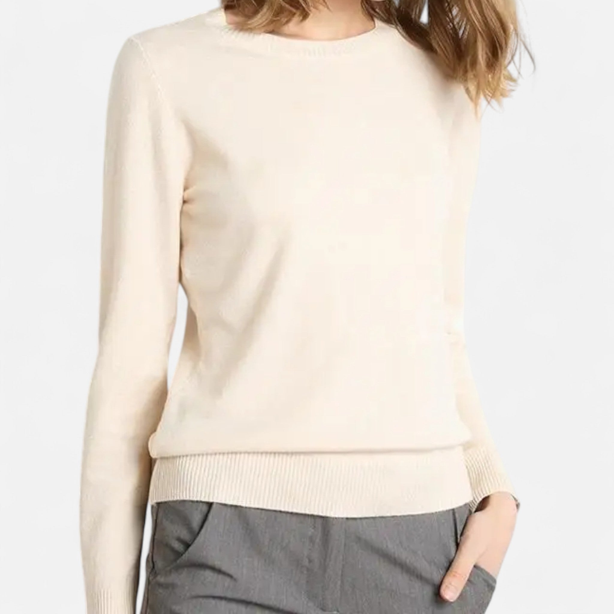 Ancienne Monde | Pull Femme Laine Mérinos Col Rond Intemporel