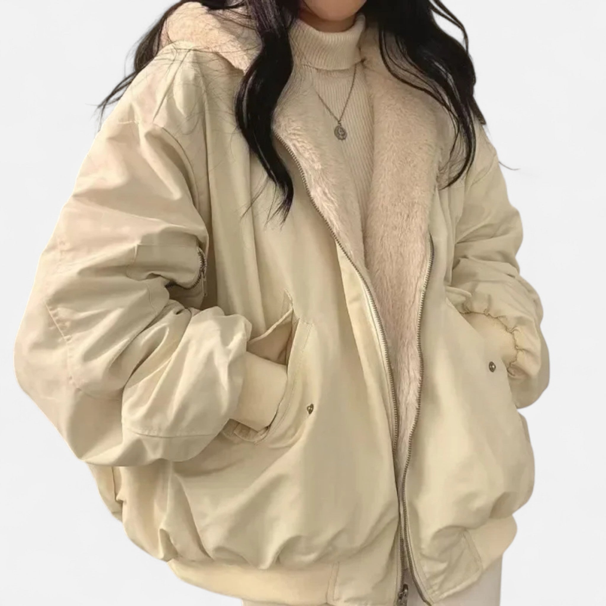 Ancienne Monde | Manteau Femme Oversize Réversible Élégance Héritage