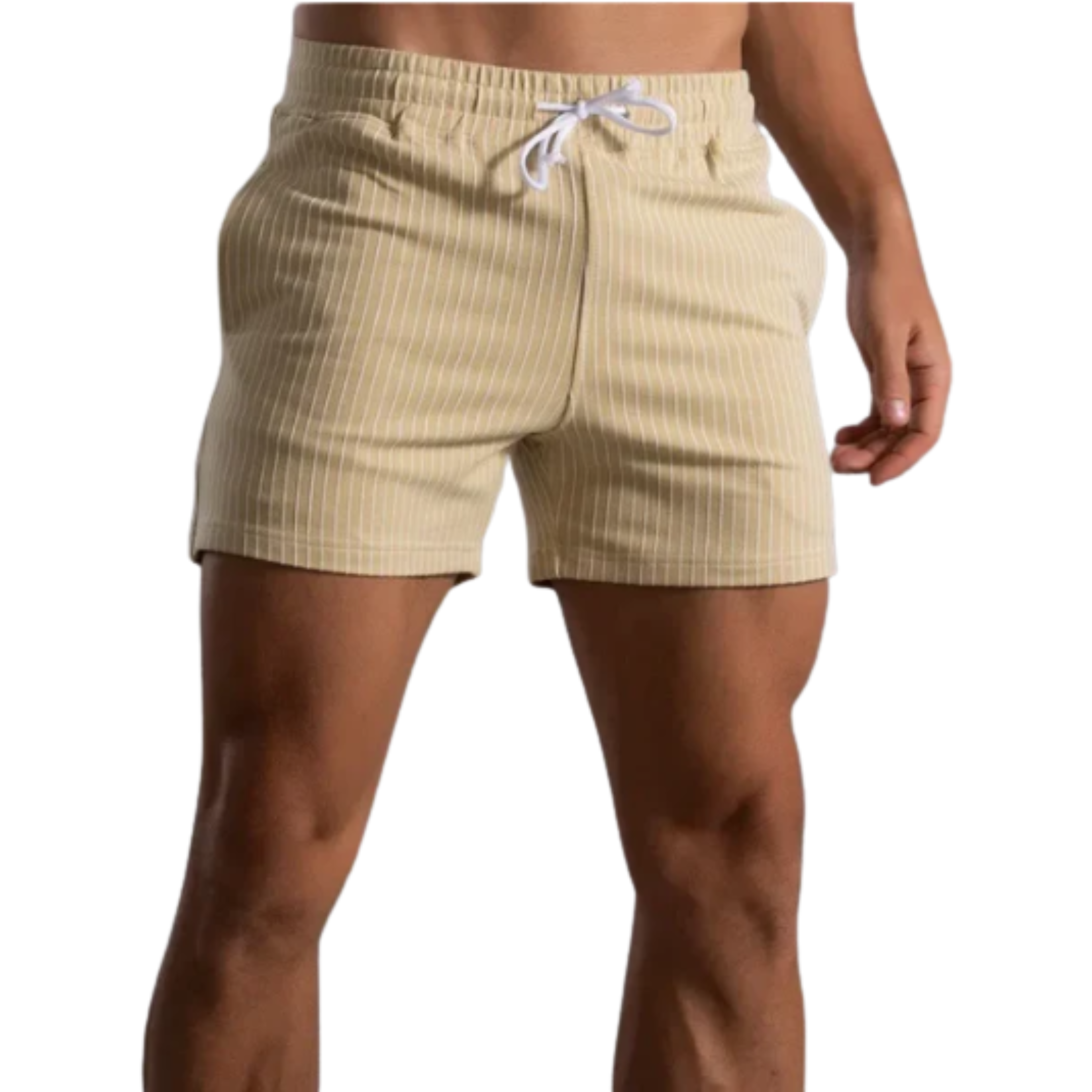 Short linen pants for men with adjustable waistband and Italian pockets