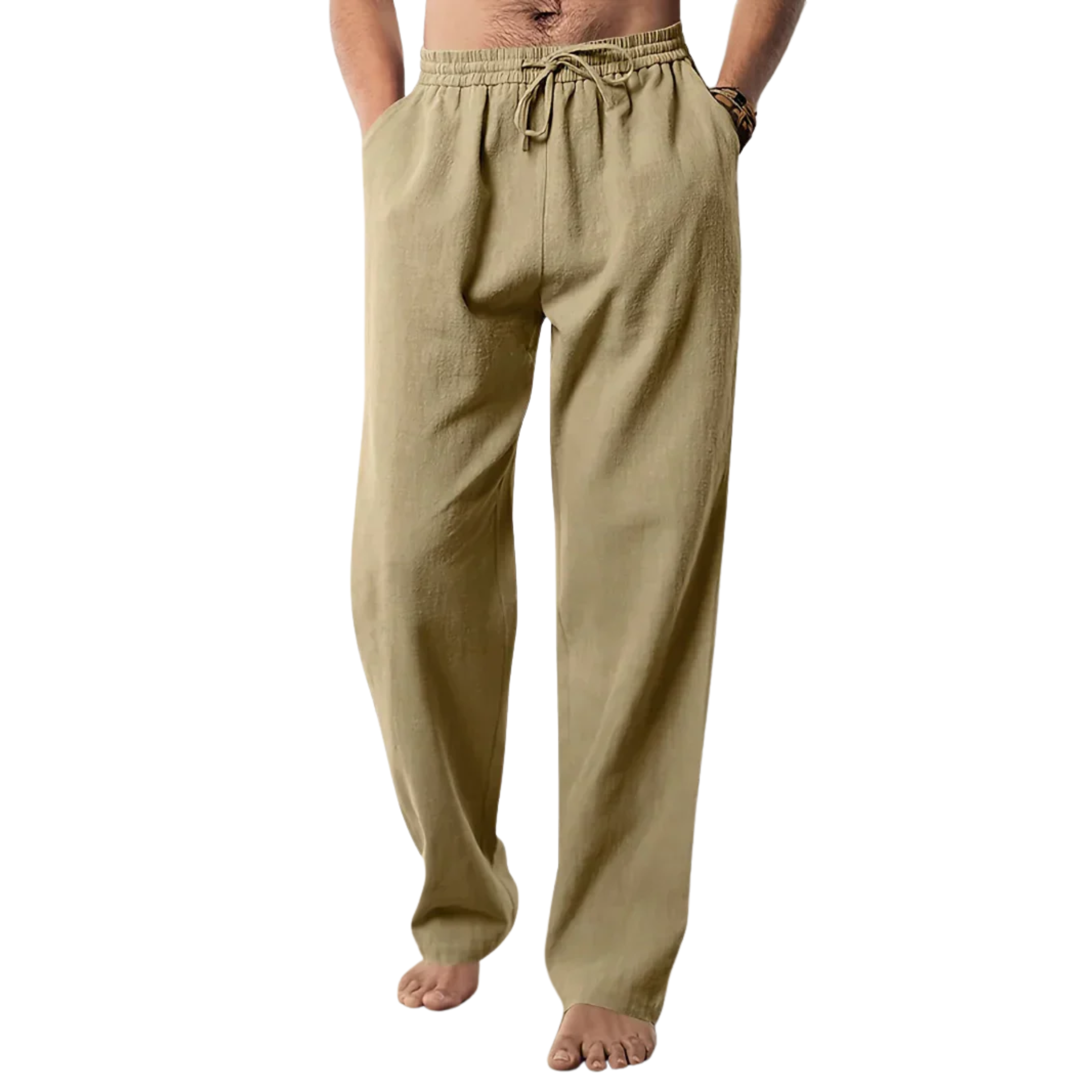 Pantaloni uomo in cotone taglio dritto — viaggio e quotidiano