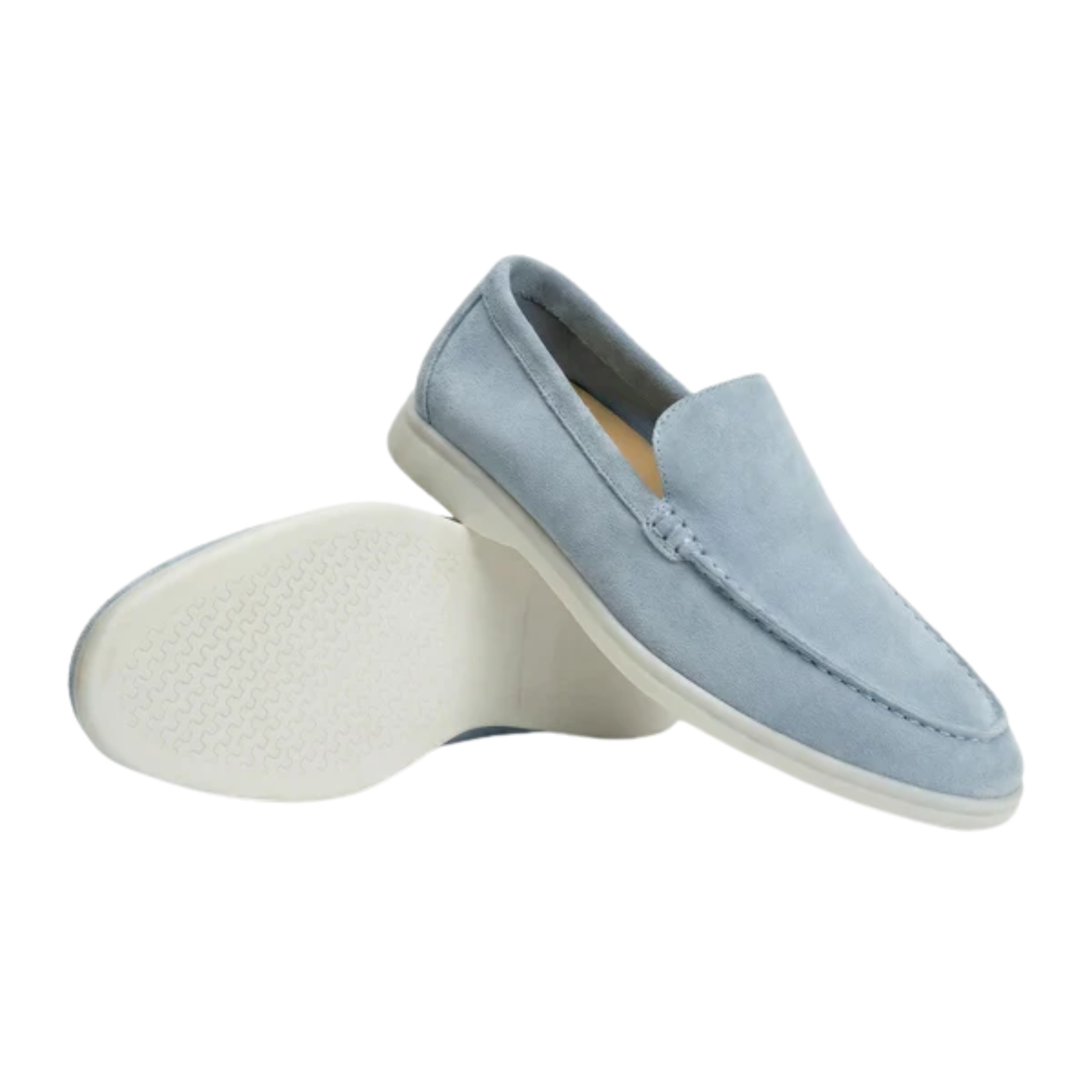 Men's suede moccasins — lightweight and flexible sole — office and everyday use