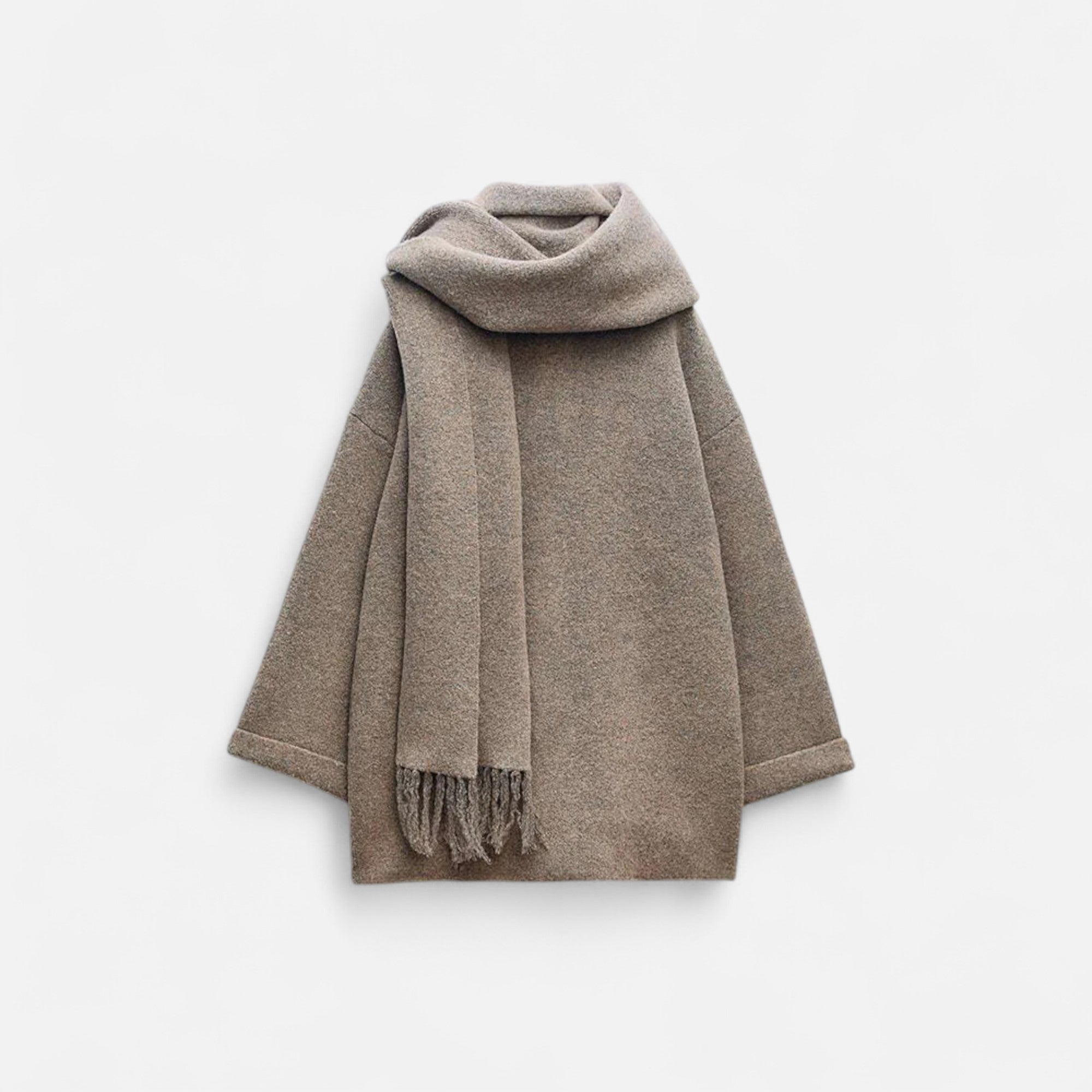 Ancienne Monde | Cardigan Femme Col Écharpe Élégant