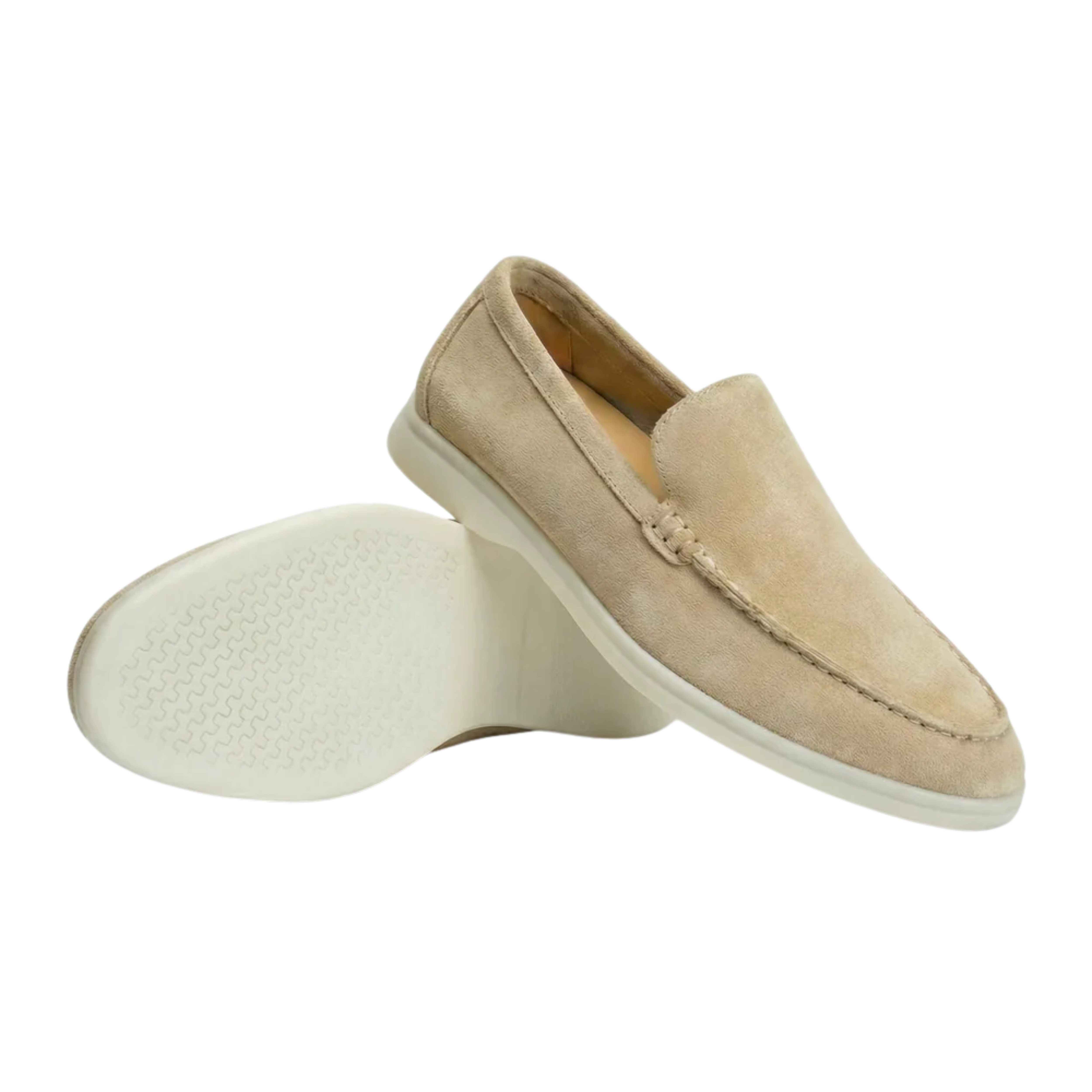 Men's suede moccasins — lightweight and flexible sole — office and everyday use