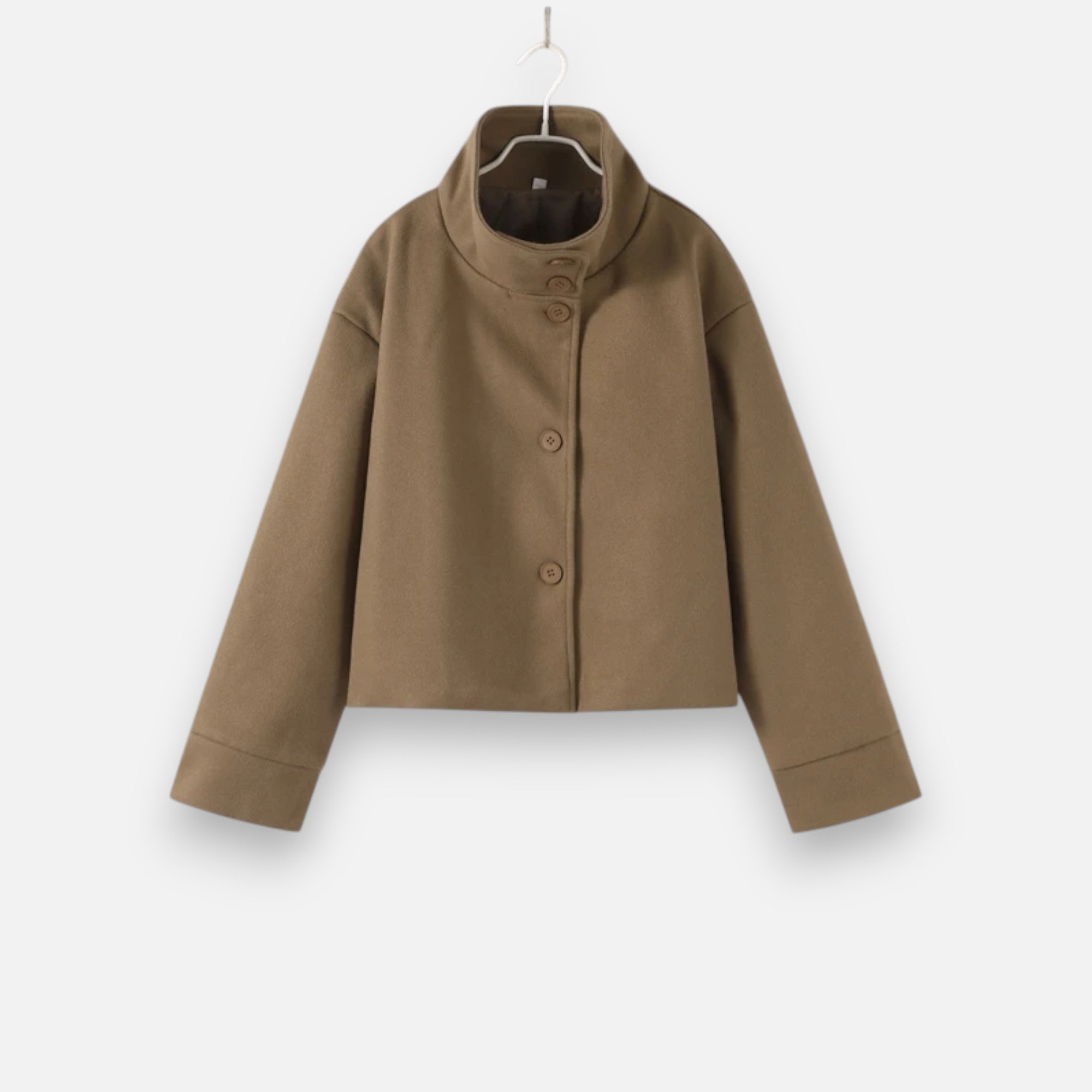Ancienne Monde | Manteau Court Femme Col Haut Chic