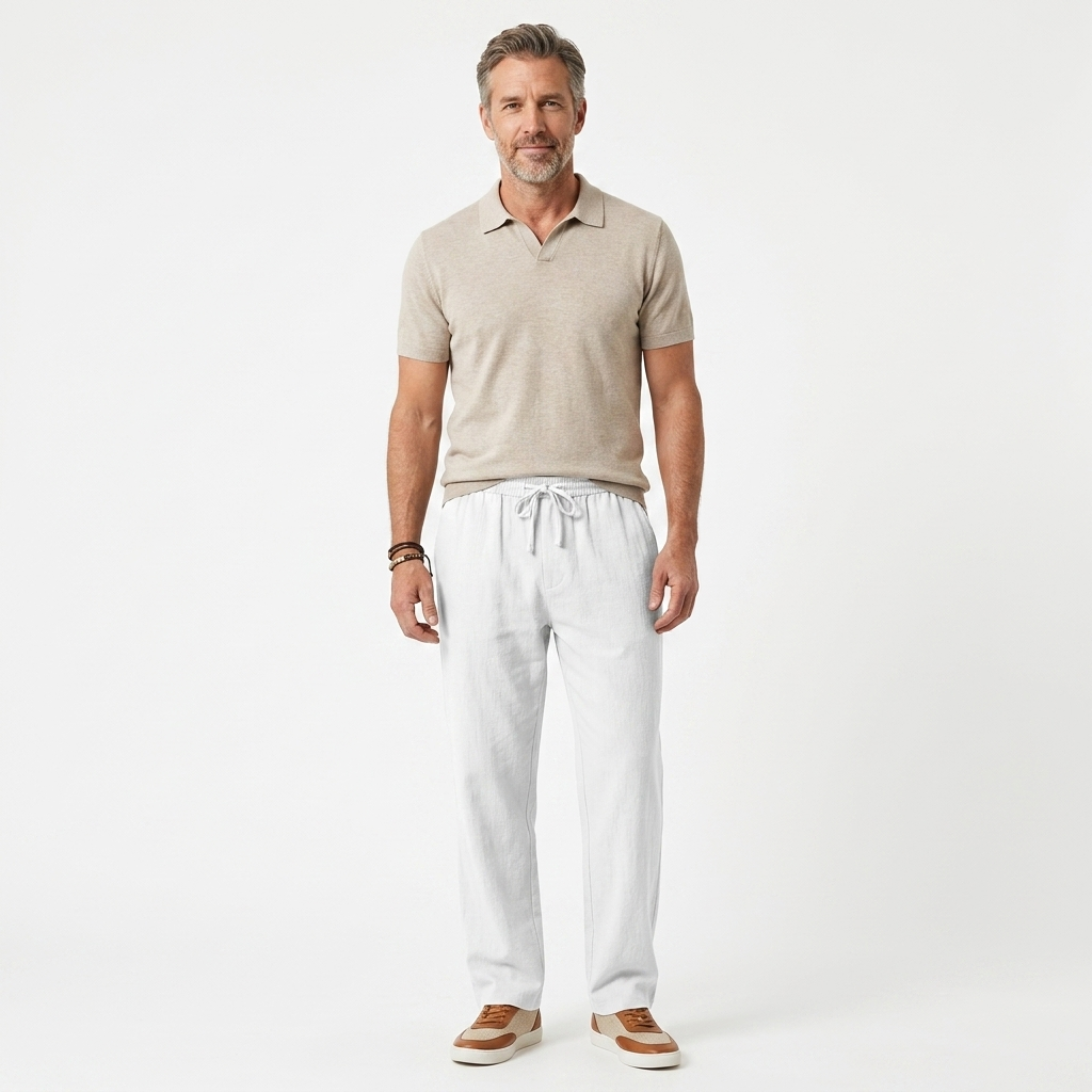 Pantaloni uomo in cotone taglio dritto — viaggio e quotidiano