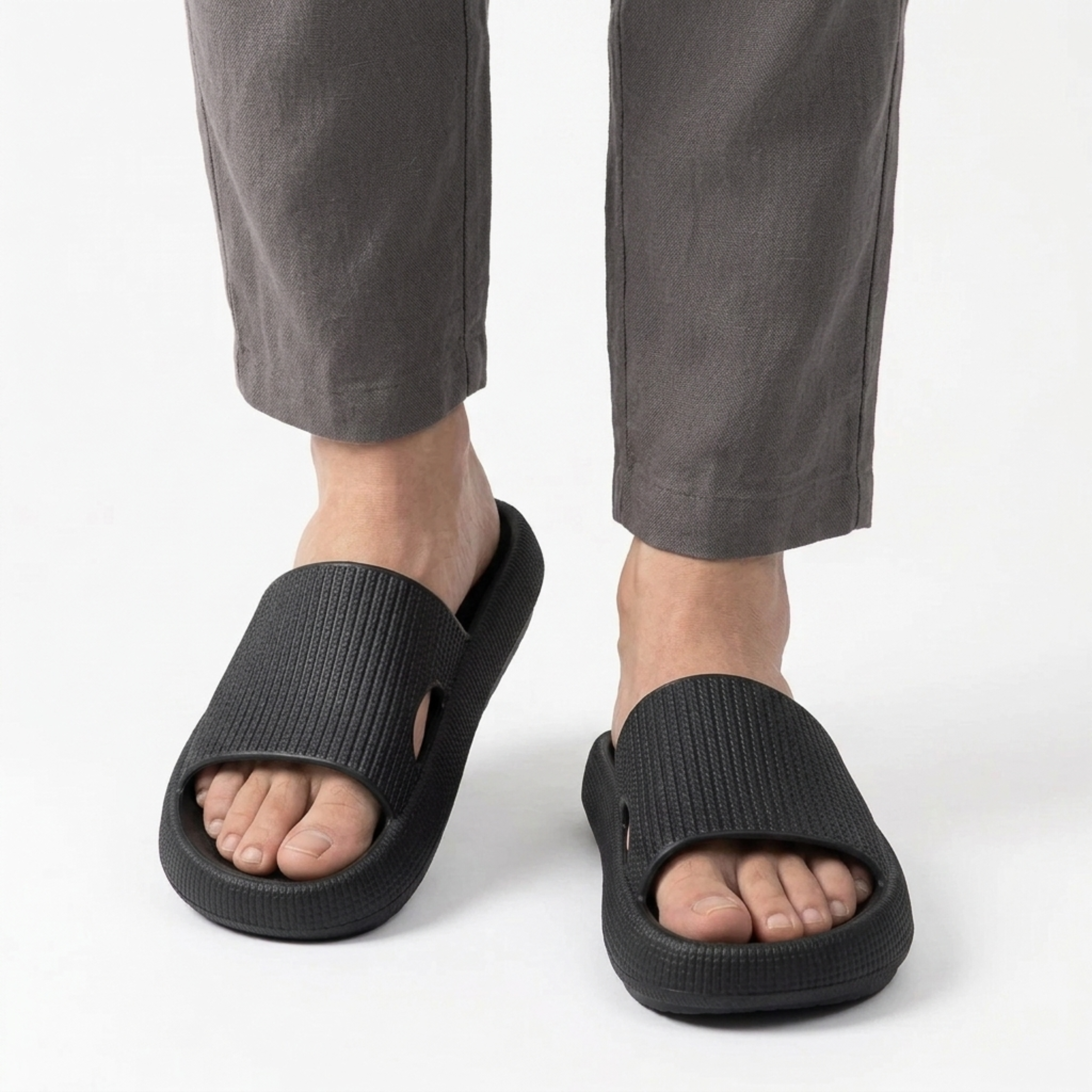 Zapatillas de casa unisex — suela de soporte — confort interior