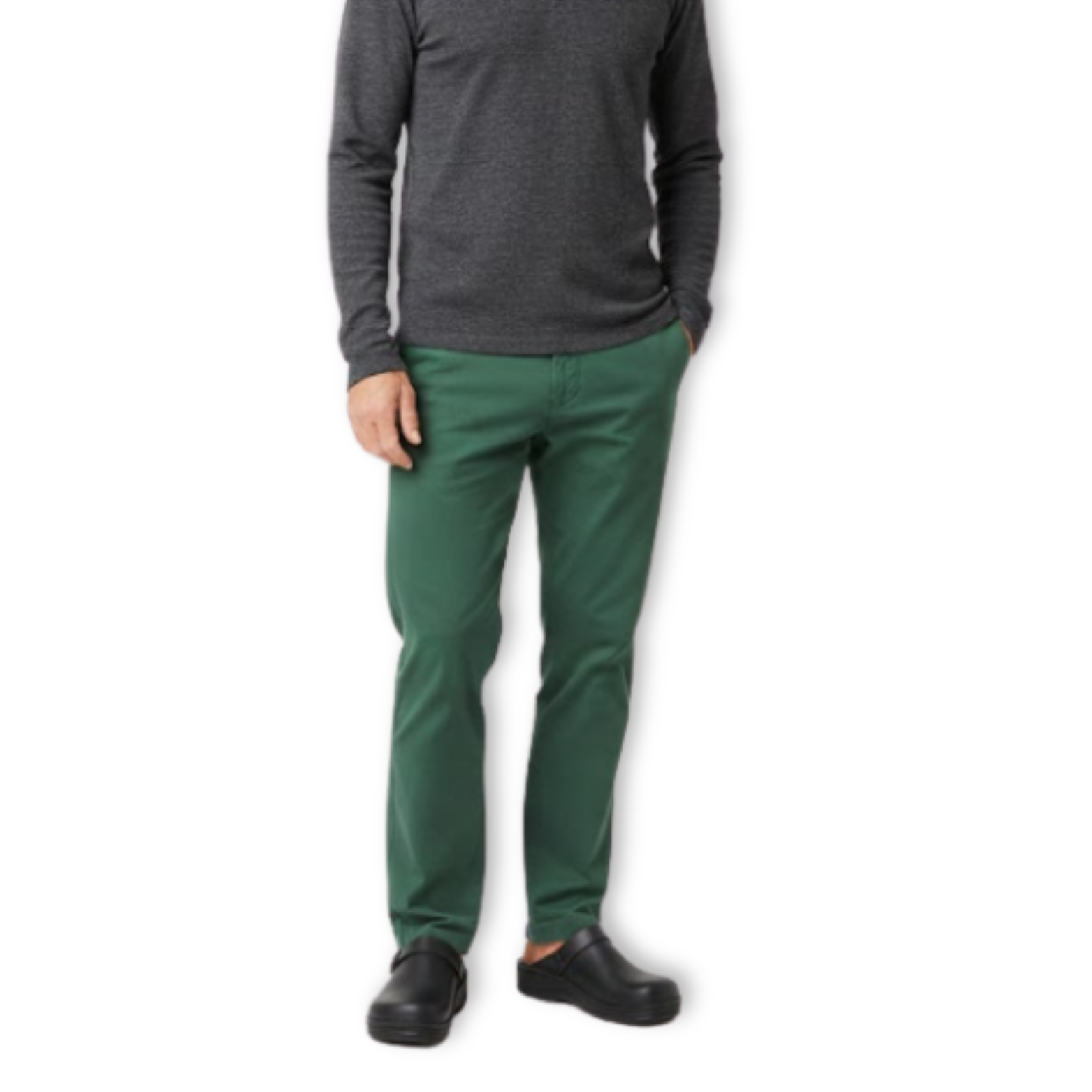 Sabots homme cuir souple bout rond semelle confort style décontracté