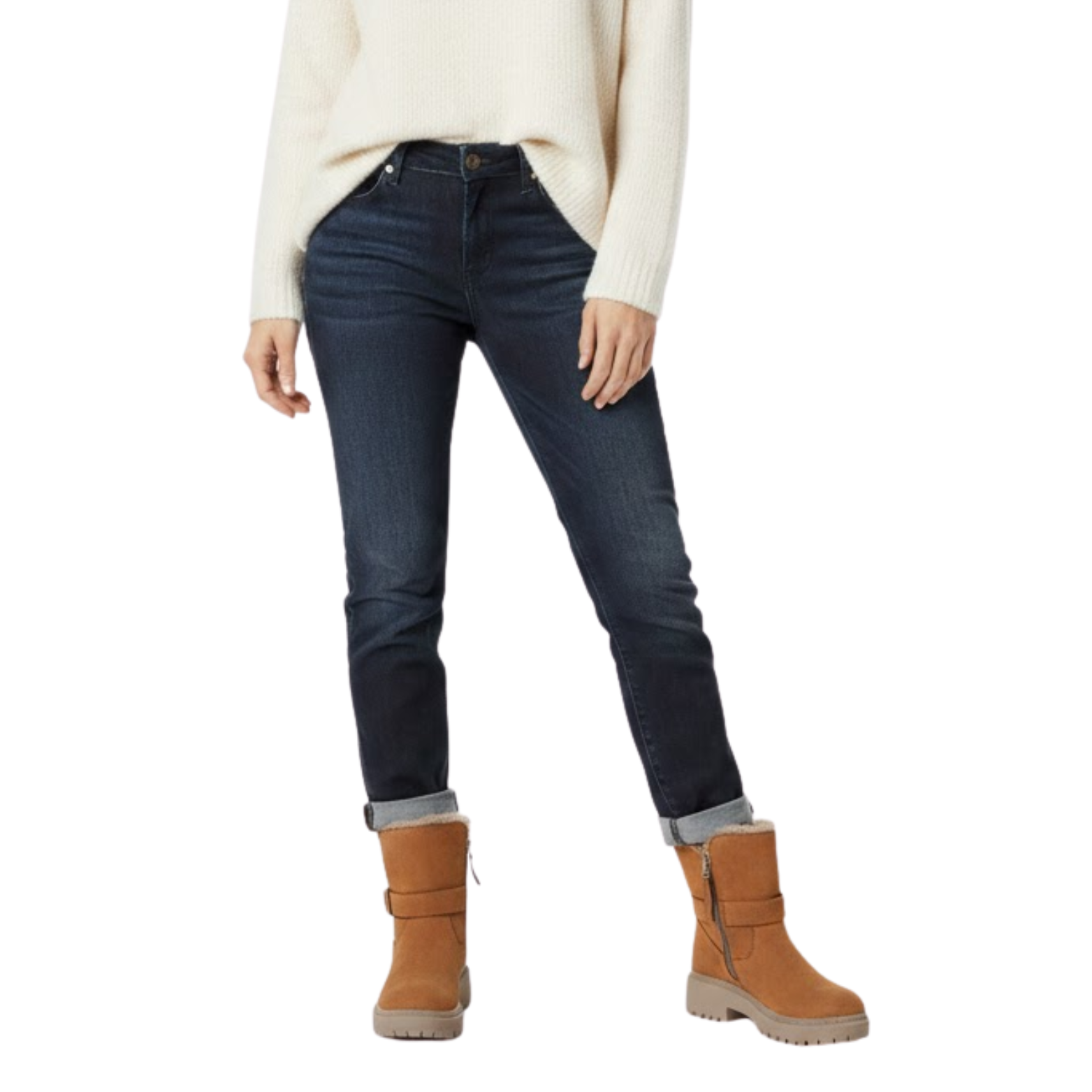 Warm Mid-Calf Snow Boots Winter Rubber Trendy High Boots