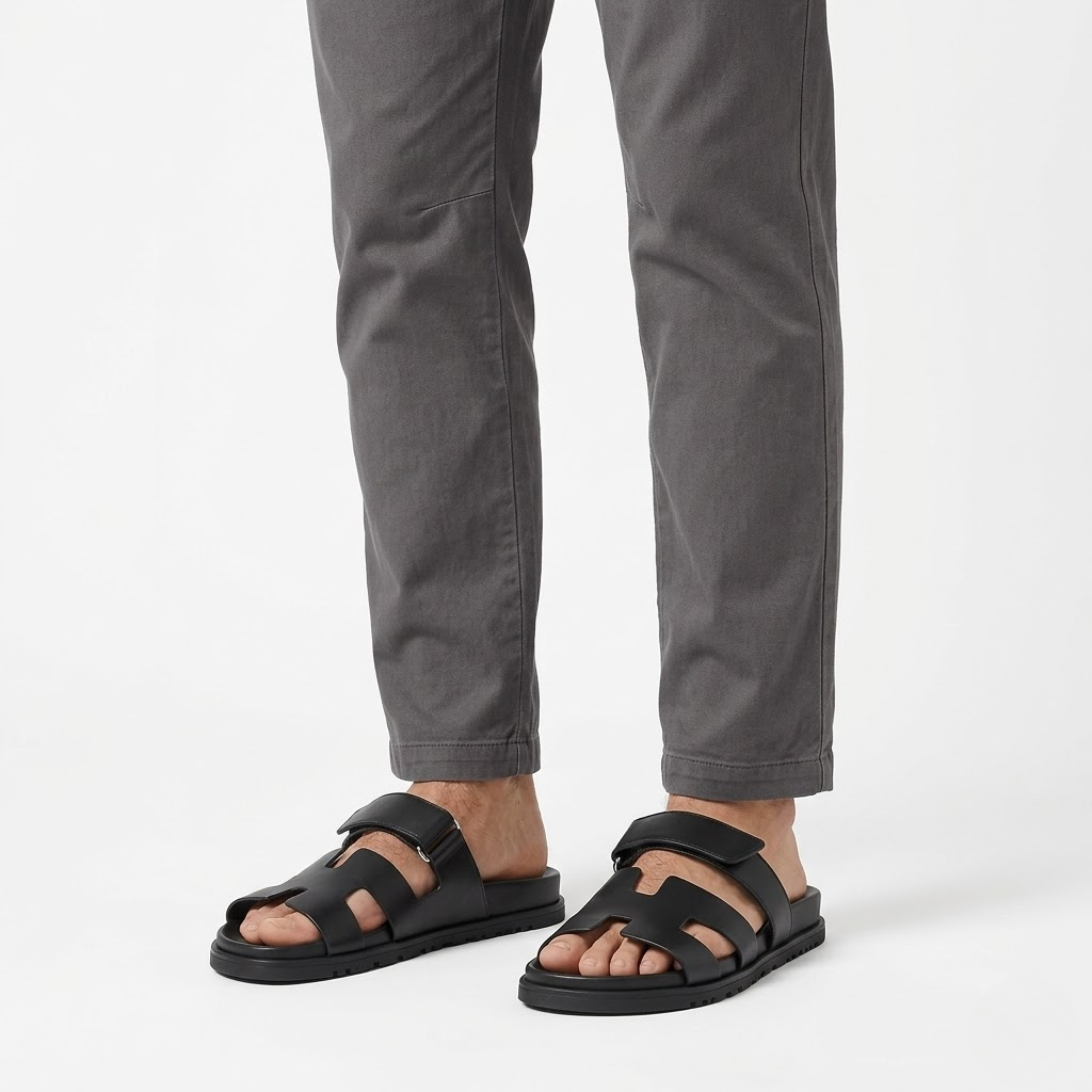 Mules en Cuir à Brides Entrelacées pour Femmes avec Semelle Plate