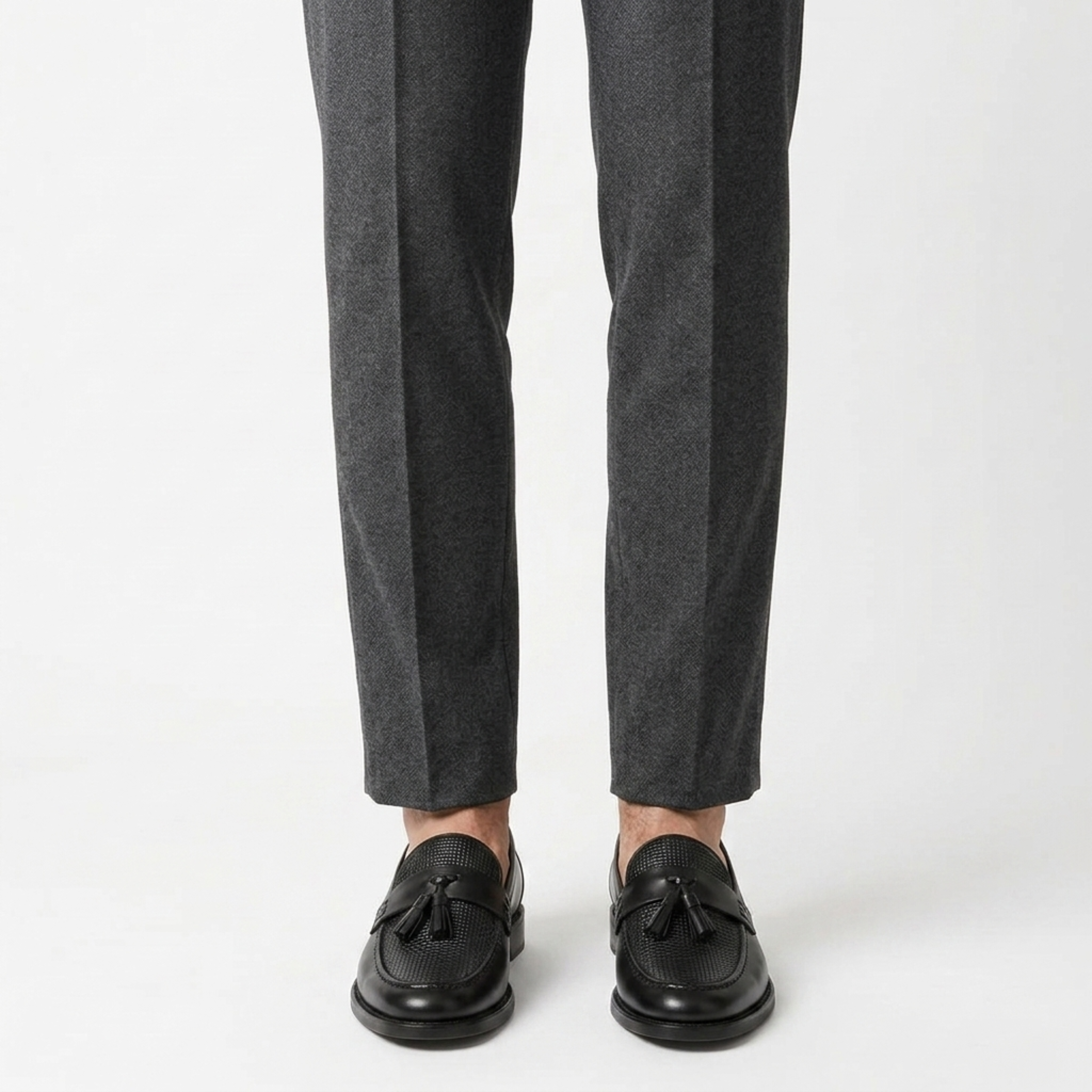 Men's braided shoes — slip-on loafers for the office