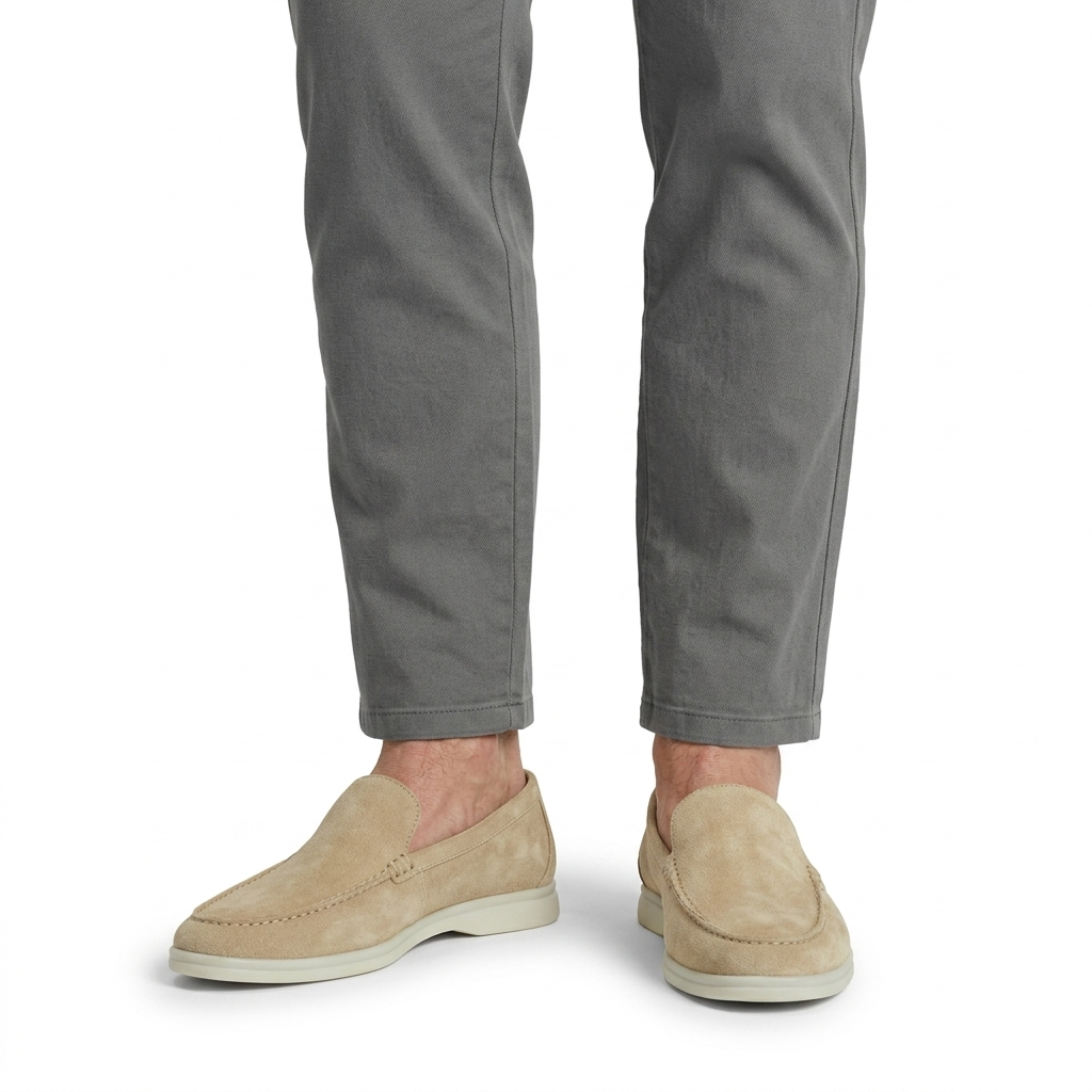 Men's suede moccasins — lightweight and flexible sole — office and everyday use