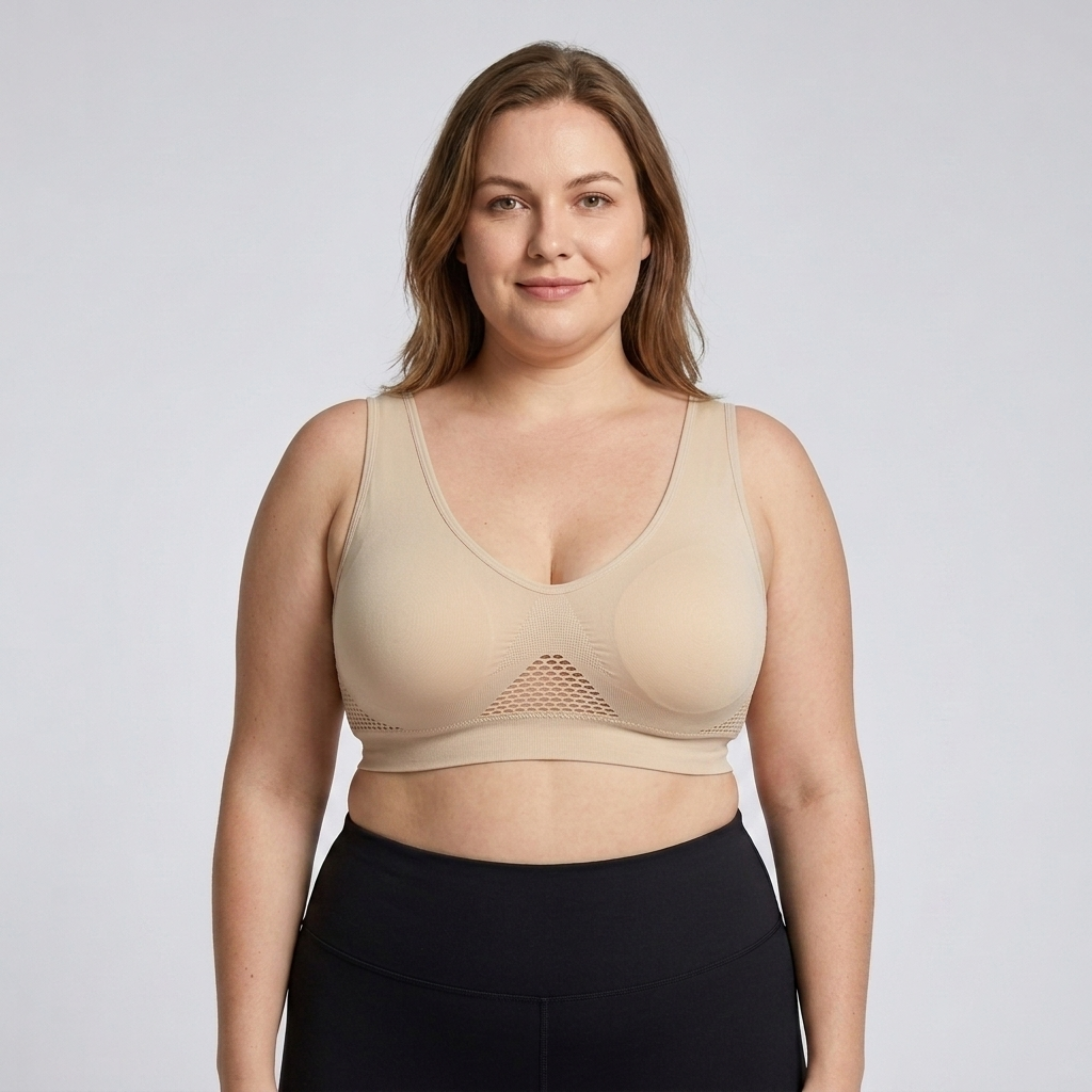 Reggiseno sportivo taglia grande da donna in cotone traspirante antiurto