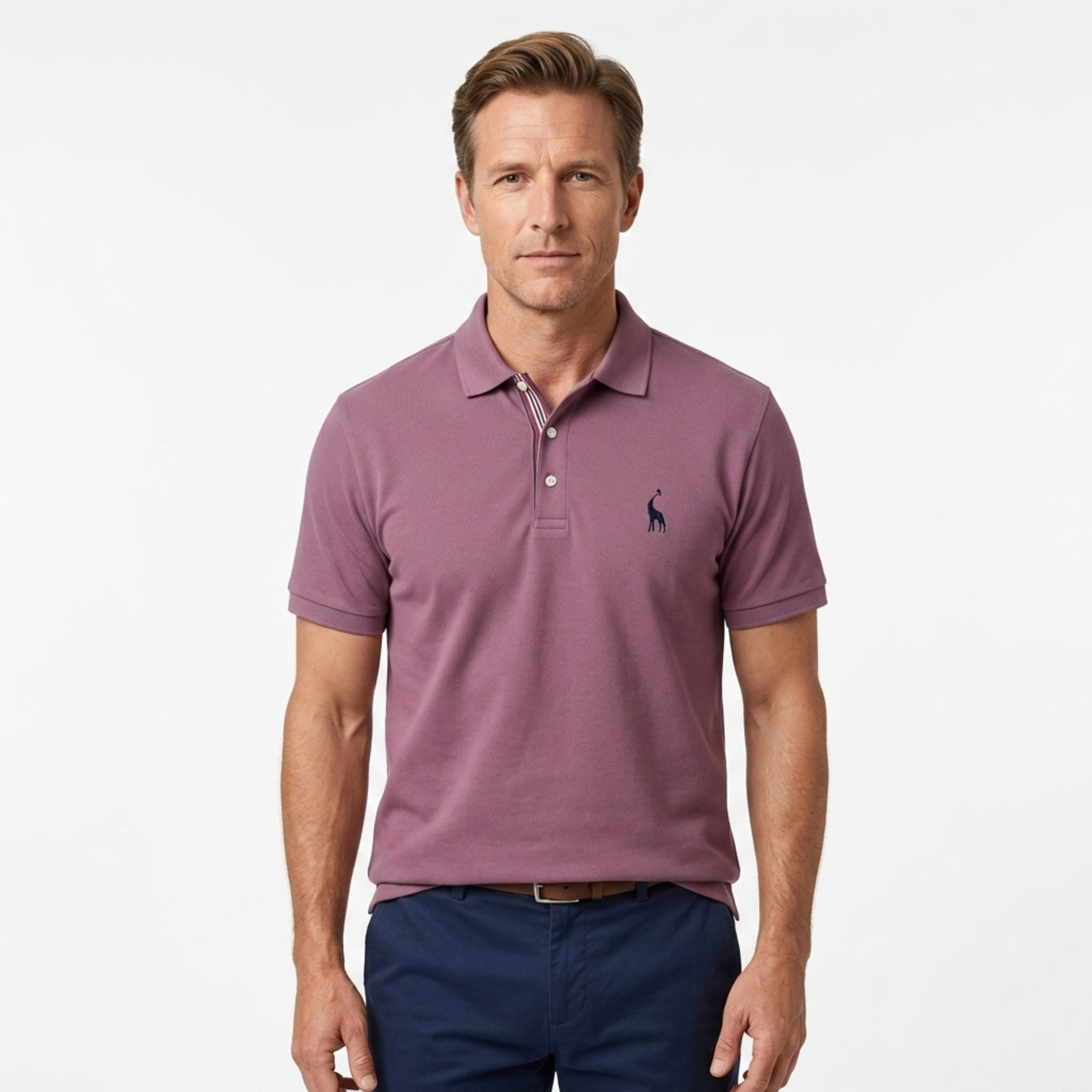 Pánské bavlněné polo — klasický střih — každodenní styl