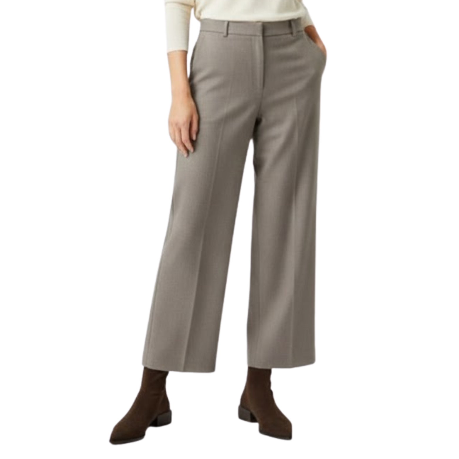 Botins Mulher Tamanho Grande com Biqueira Apontada e Corte Elegante