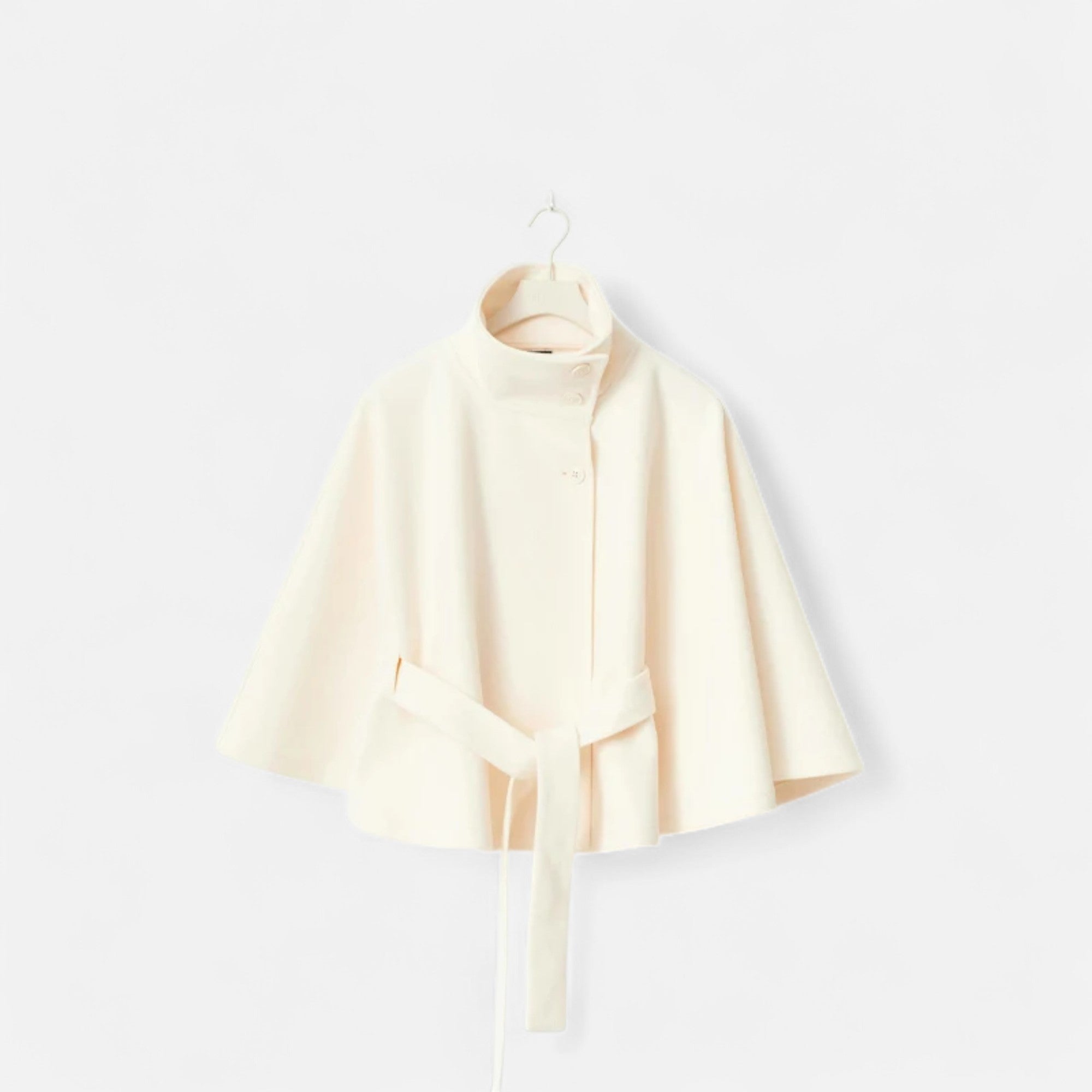 Ancienne Monde | Cape Femme Ceinturée Col Haut Vintage