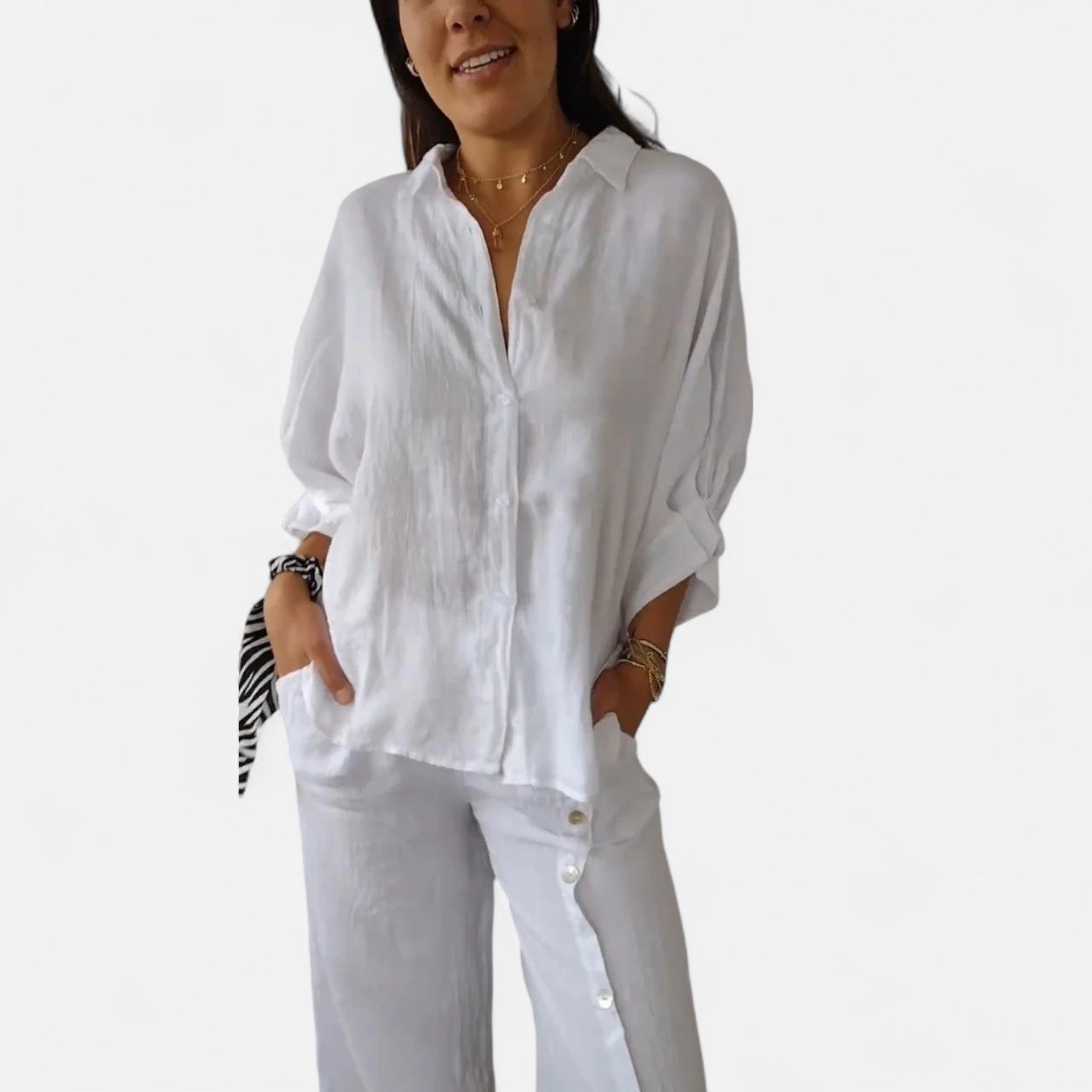 Ancienne Monde | Chemise d’Été en Lin pour Femme