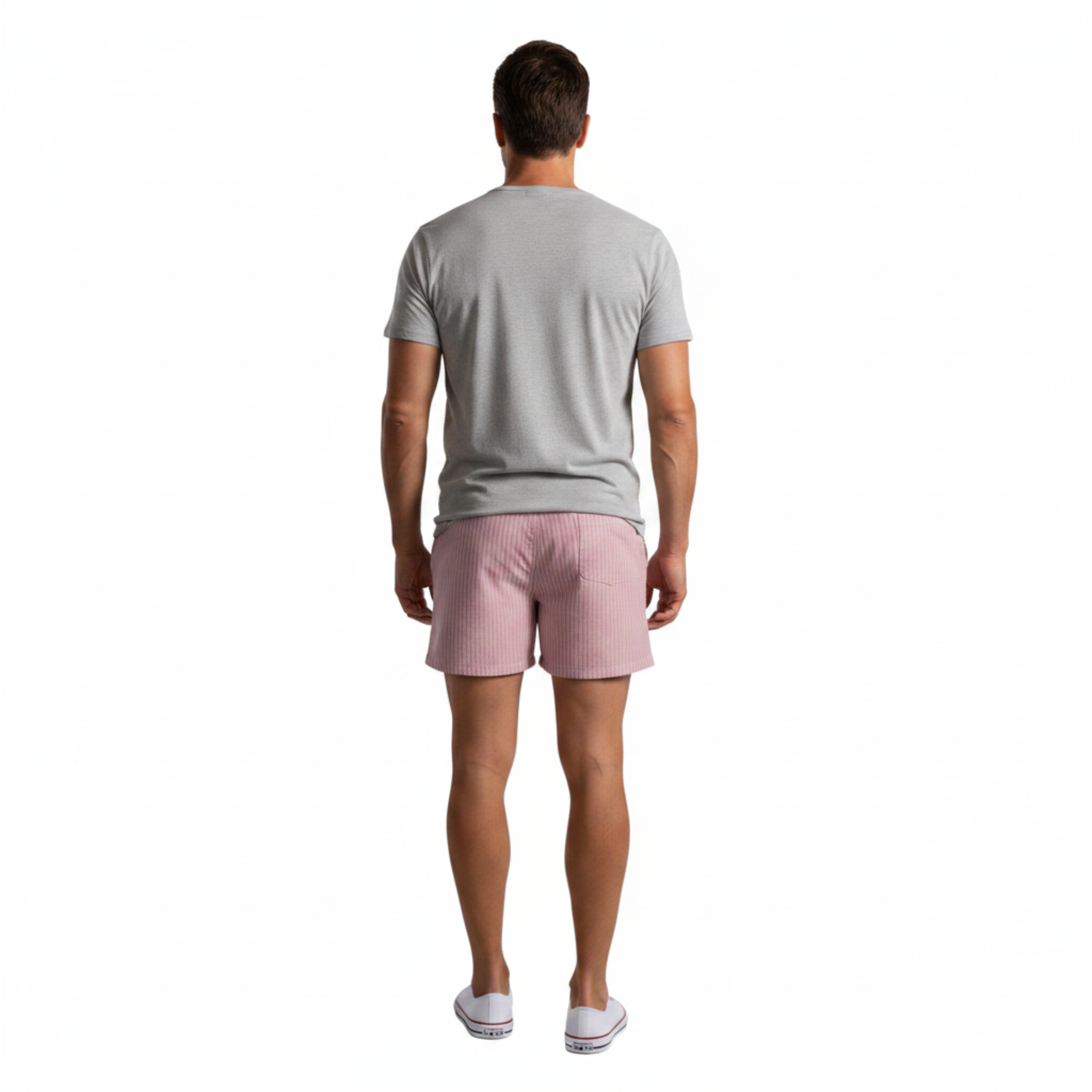 Short linen pants for men with adjustable waistband and Italian pockets