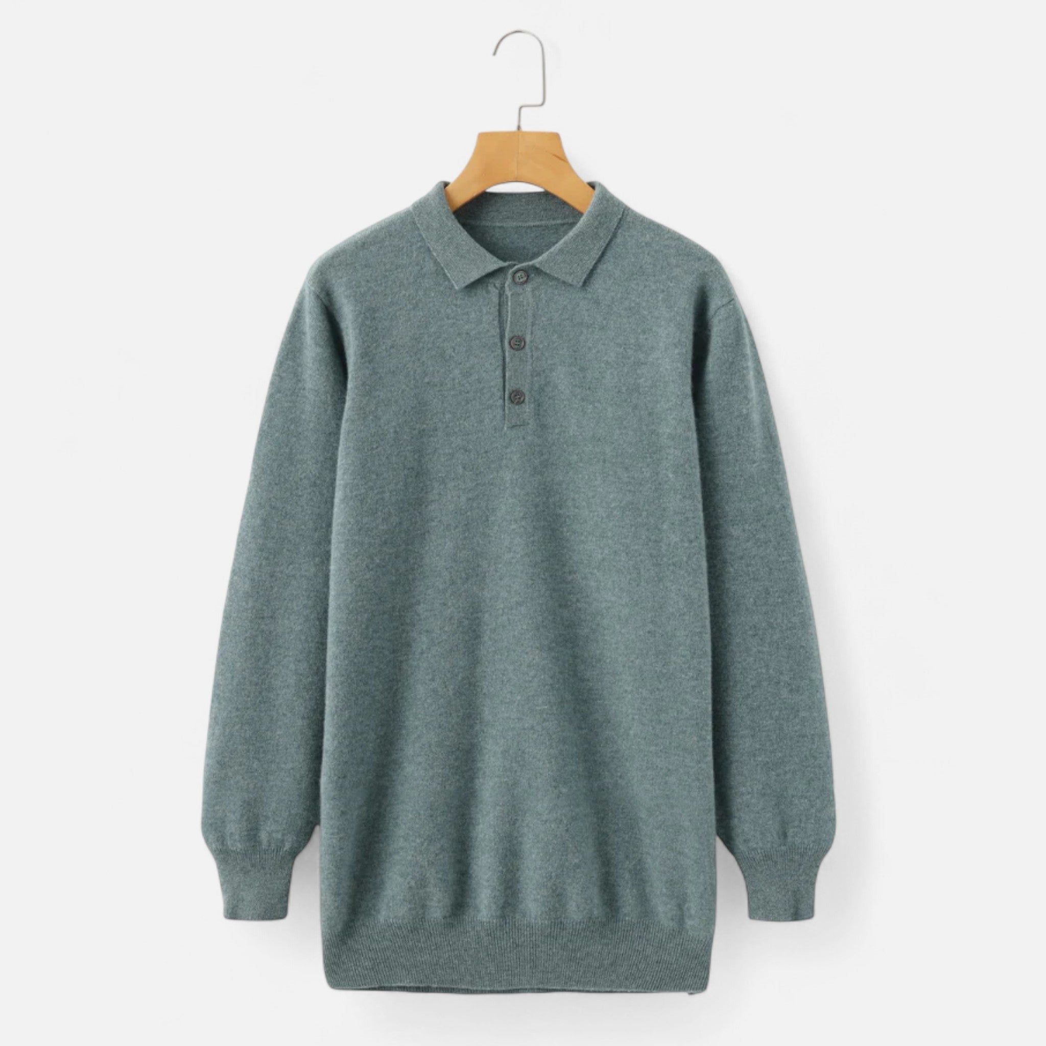 Ancienne Monde | Camisola Polo de Gola em Lã Merino Homem