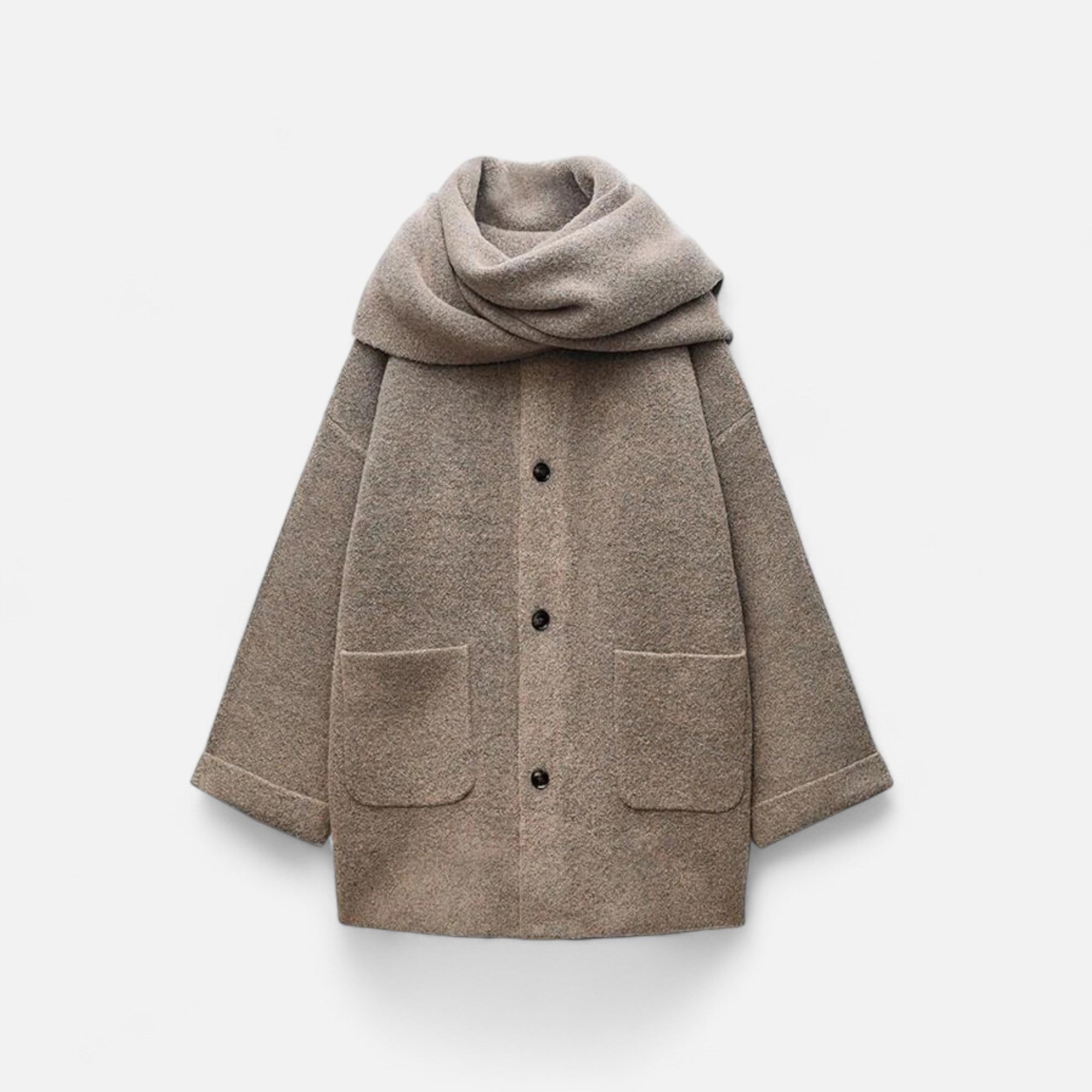 Ancienne Monde | Cardigan Femme Col Écharpe Élégant
