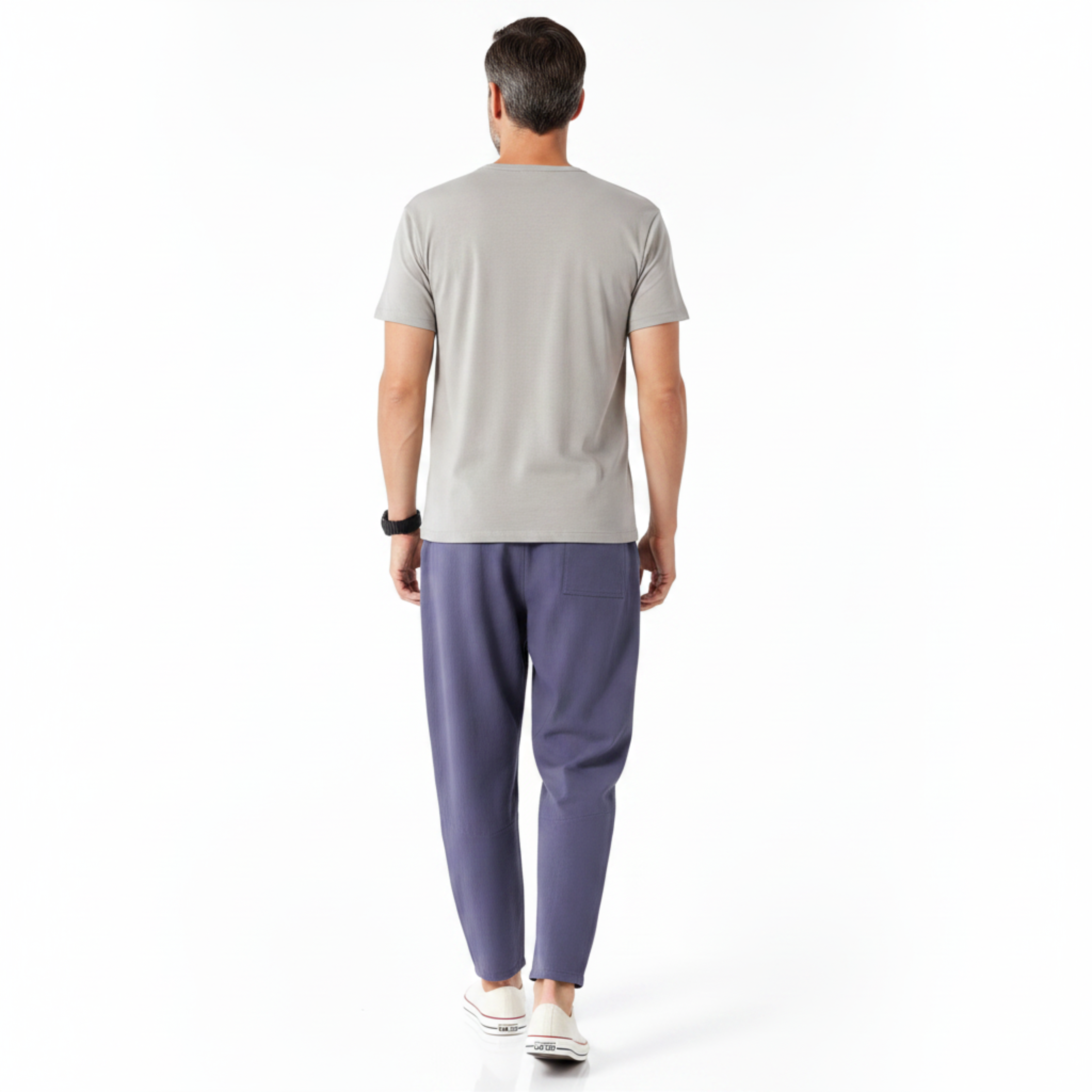 Pantalone Capri in Misto Cotone e Lino con Vita Elastica Regolabile