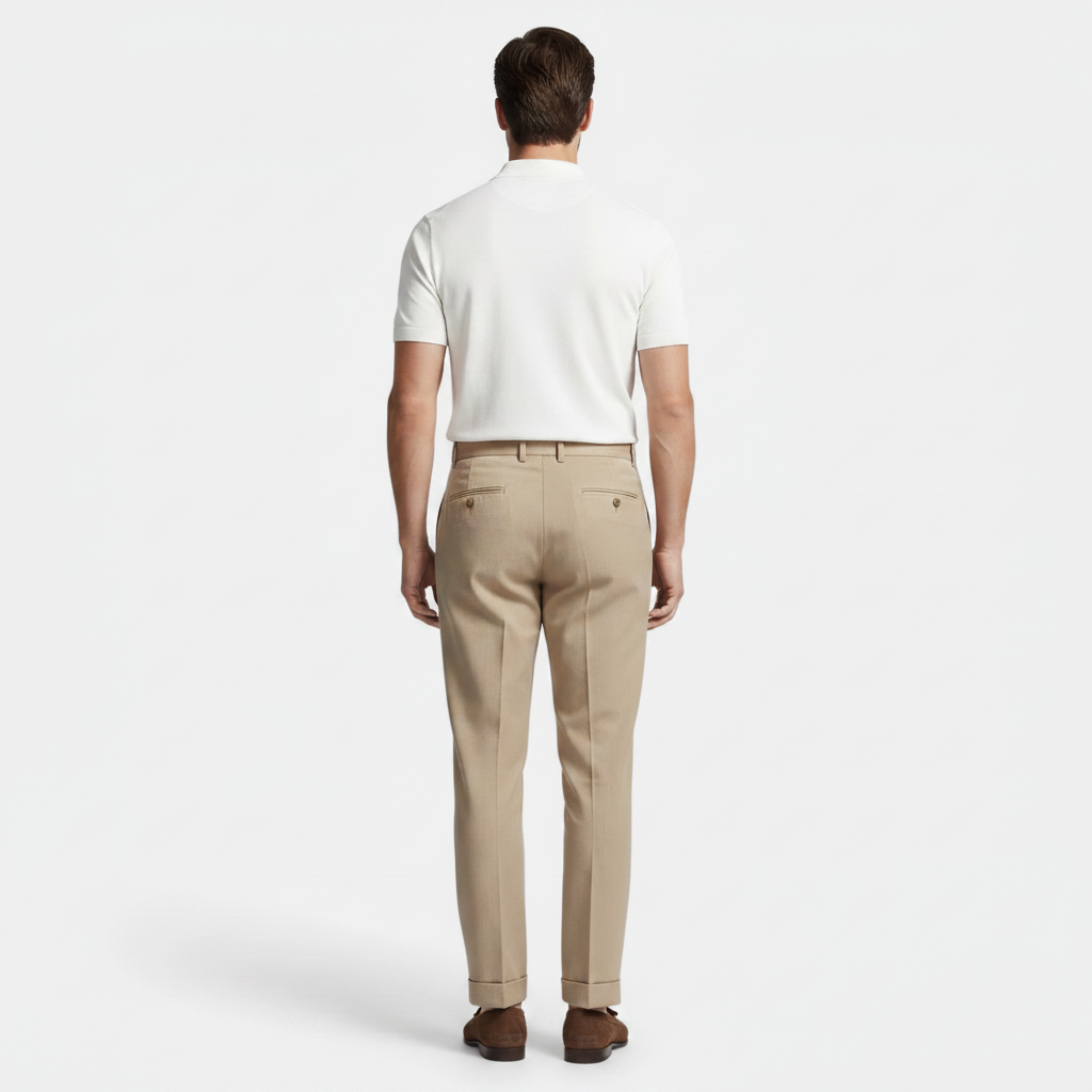 Pantaloni Capri da Costume Uomo a Taglio Dritto e Vita Media