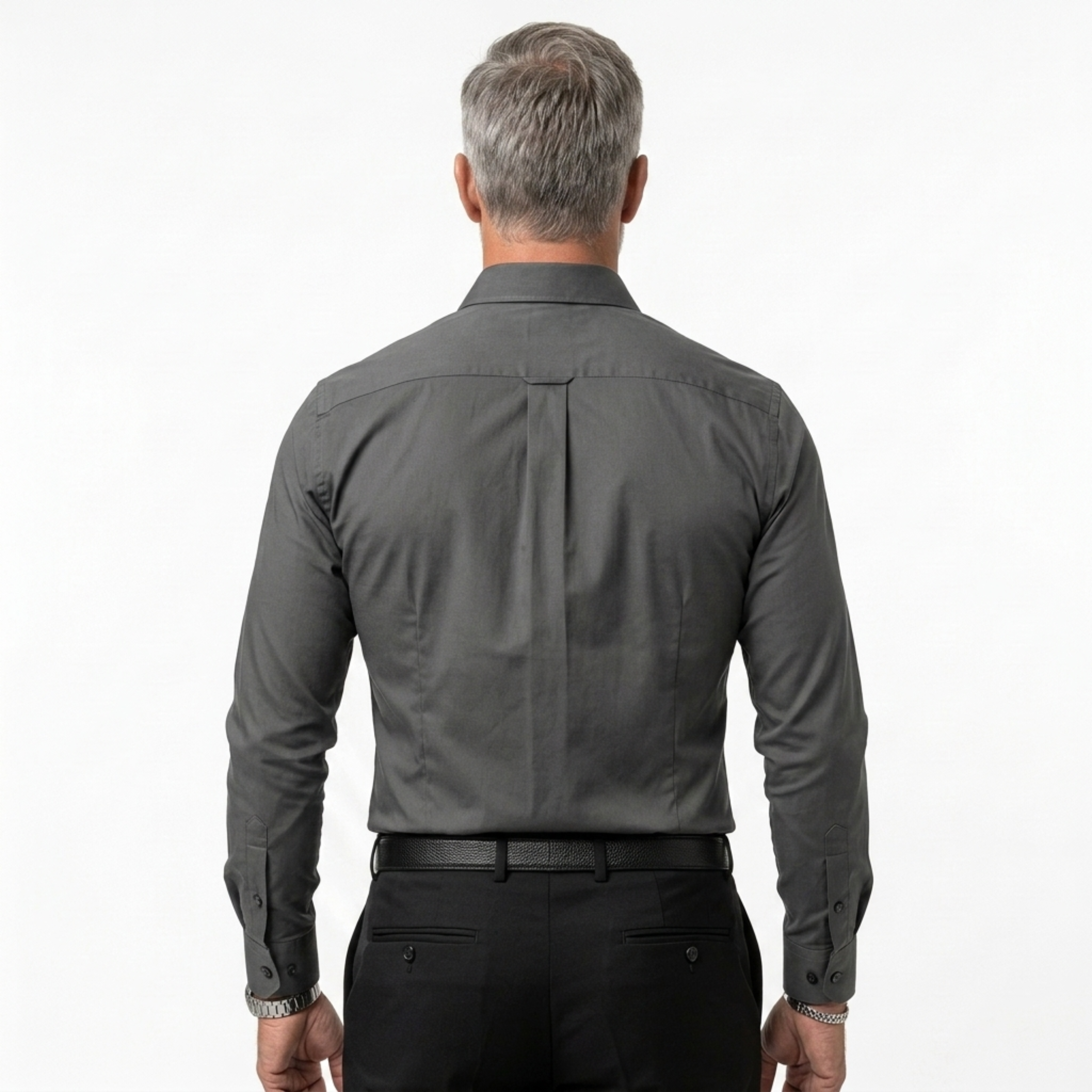 Men's button-down shirt — notched collar and long sleeves — everyday