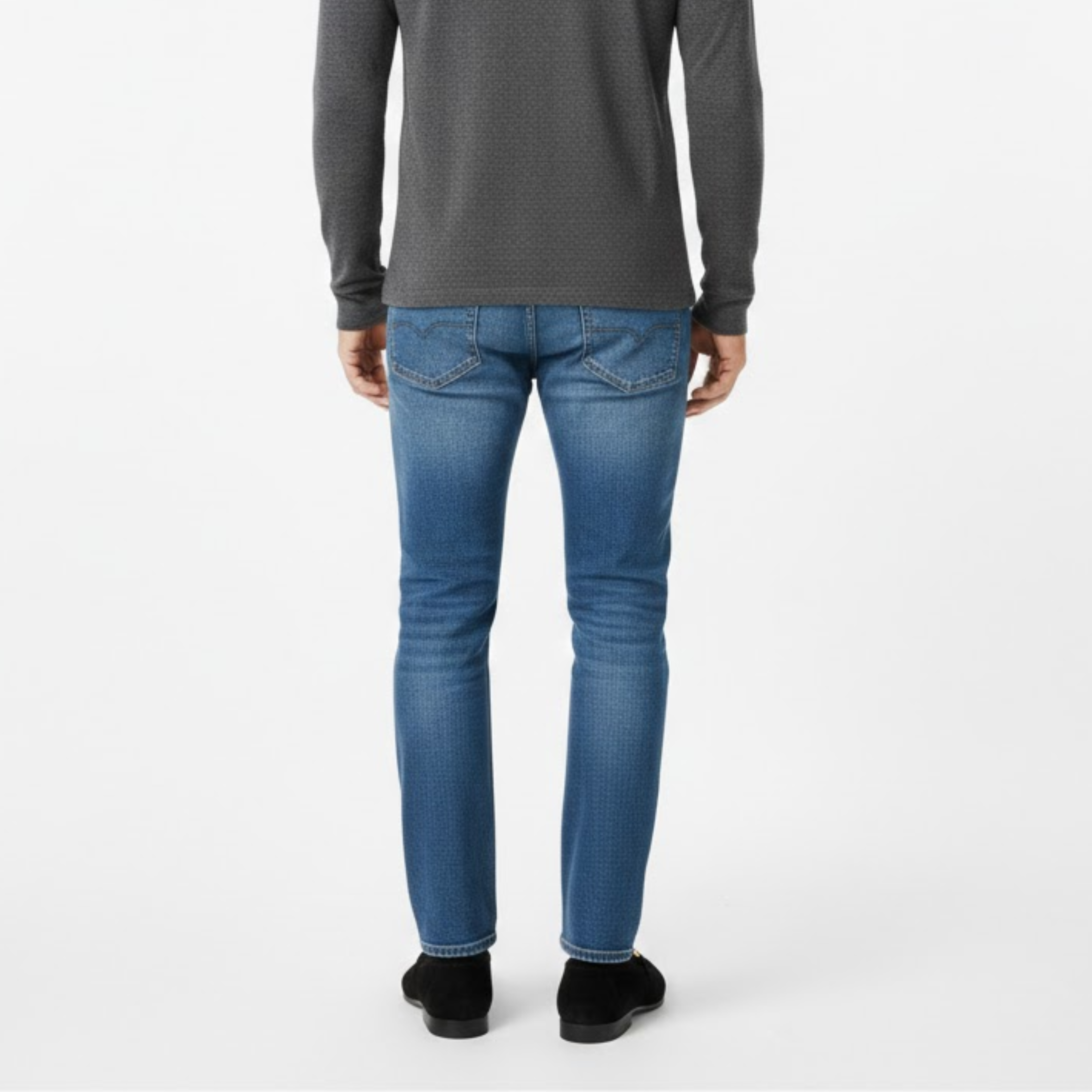 Mocassins en Microfibre pour Hommes avec Boucle en Métal et Bout Pointu