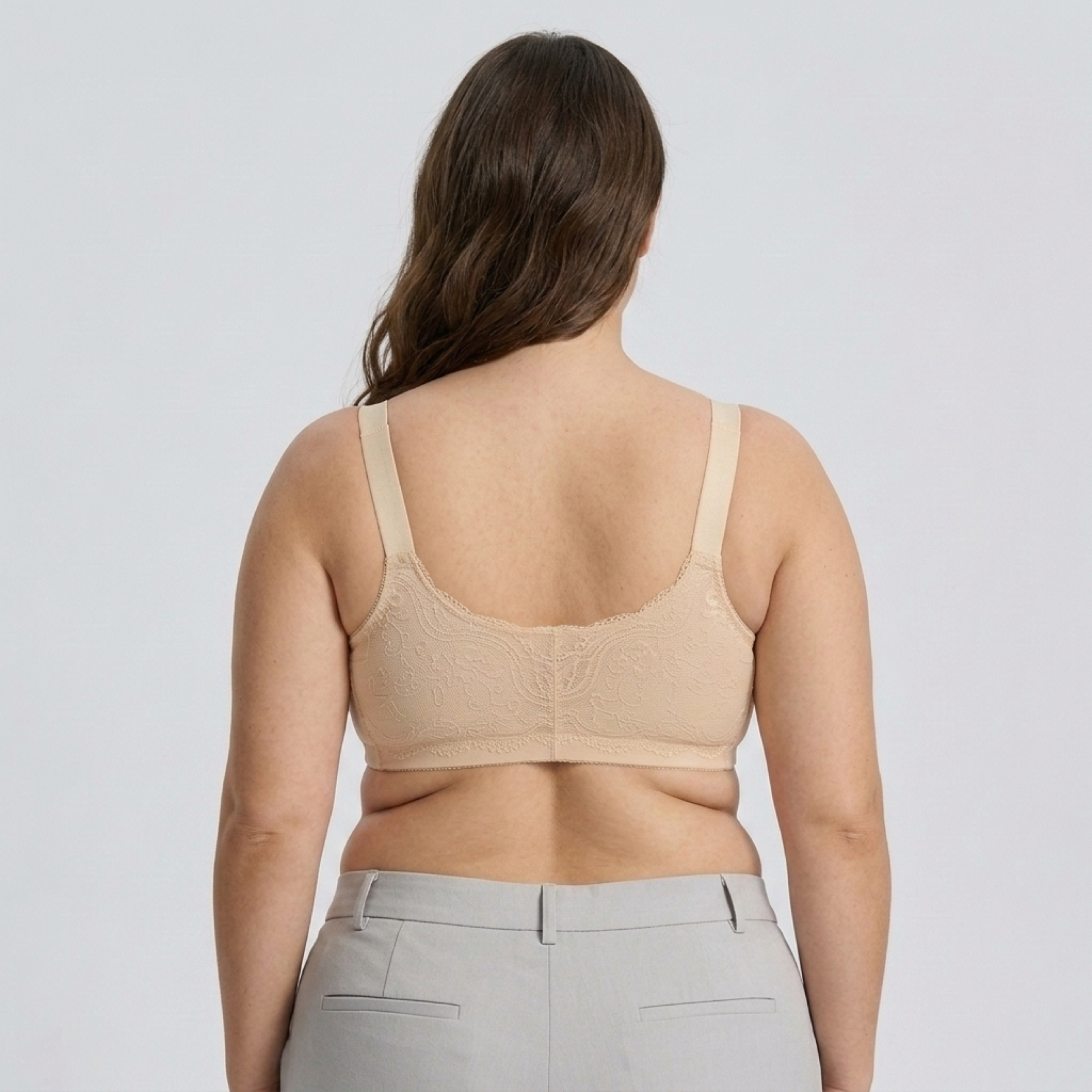 Reggiseno taglie forti da donna con chiusura frontale senza ferretto