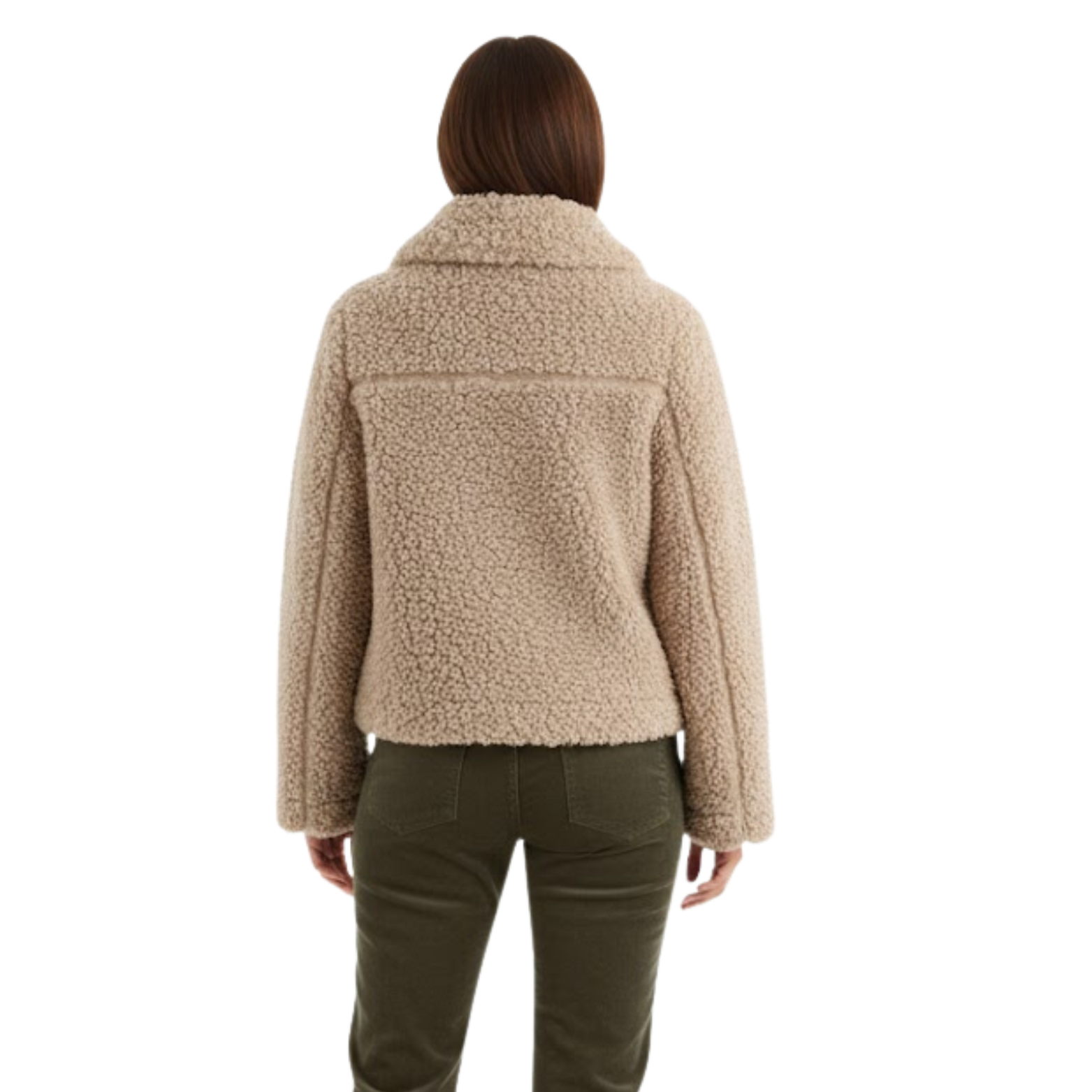 Manteau d’Hiver Femme Polyvalent à Col Réversible et Fermeture à Boucle Corde