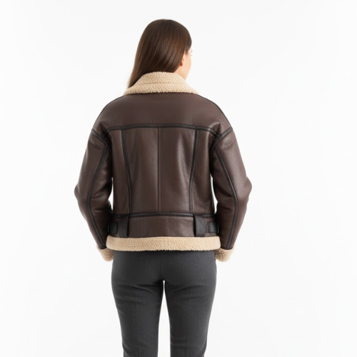 Short Loose and Versatile Women's Jacket Lined with Fur