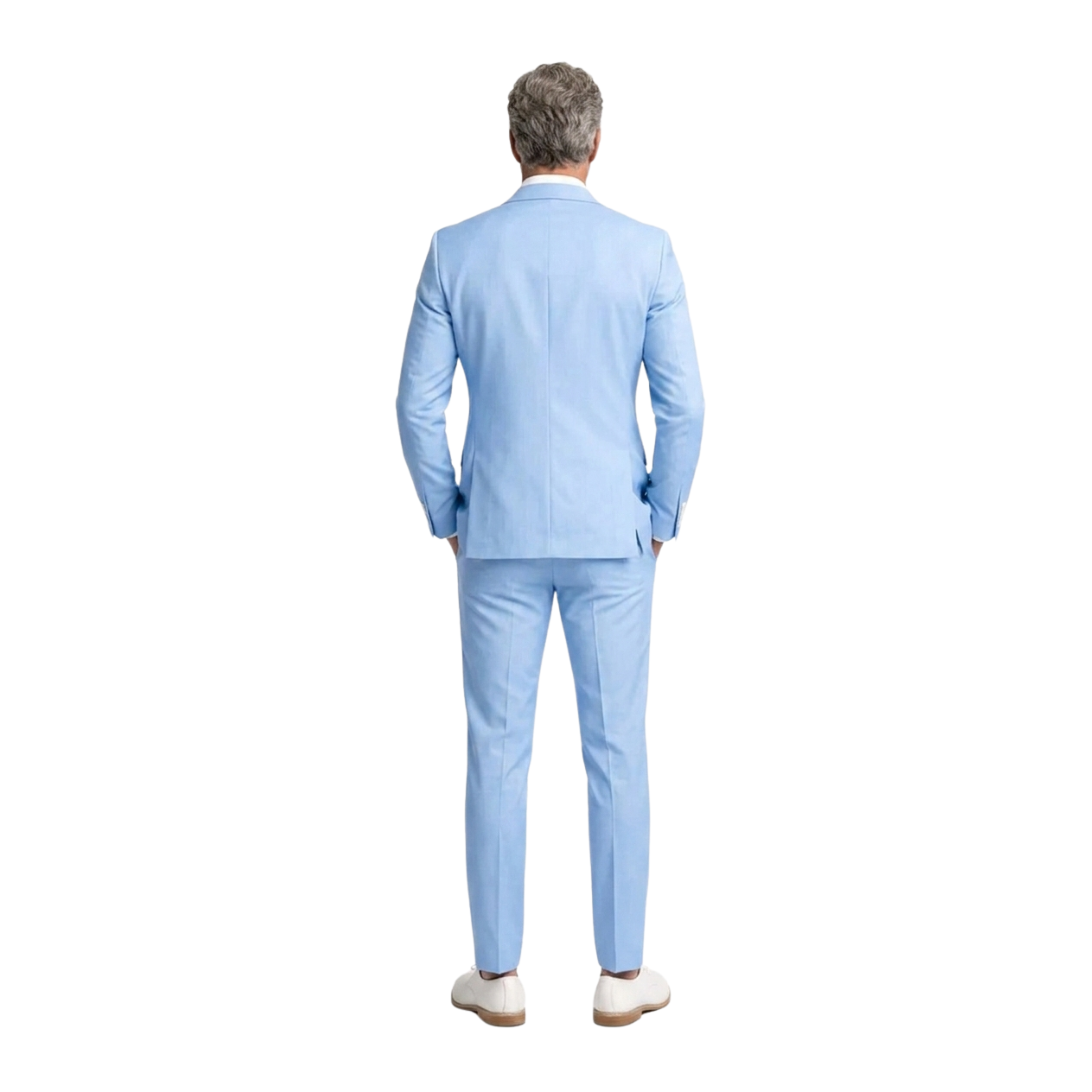 Men's slim-fit suit — two-piece set — office and evening