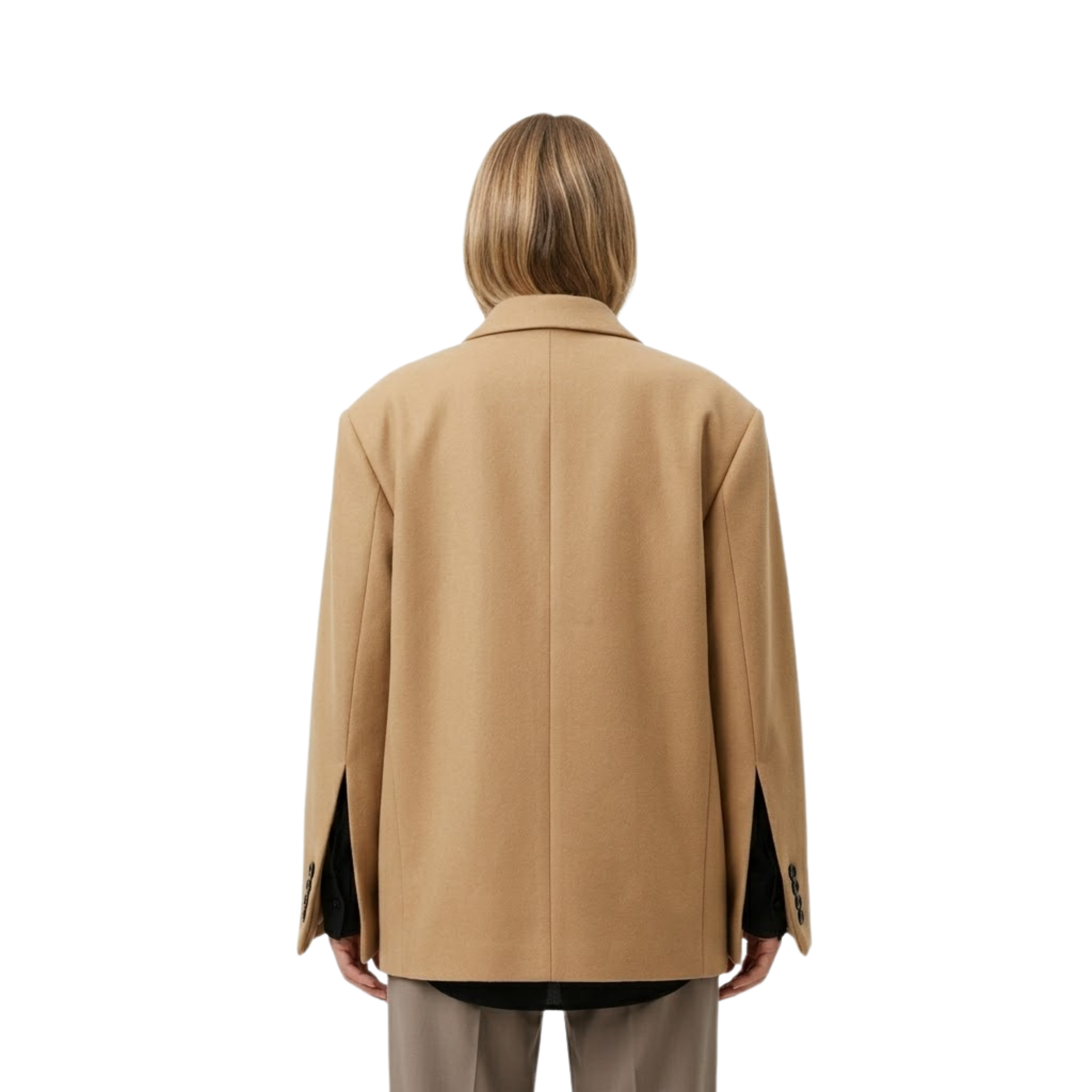 Blazer mit Revers, Tasche und Einem Knopf für Damen mit Langarm