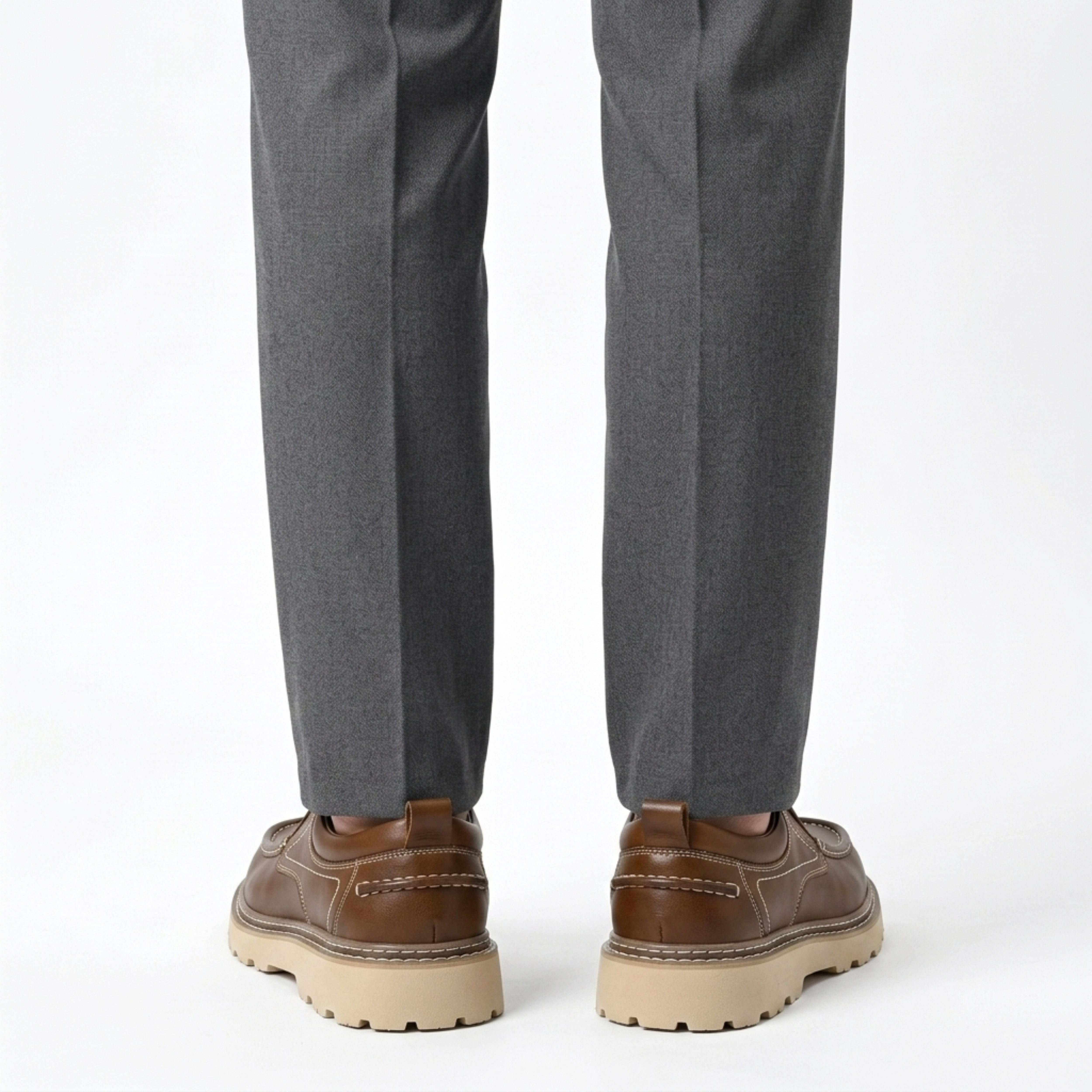 Leather slip-on shoes — sturdy and flexible sole — everyday use