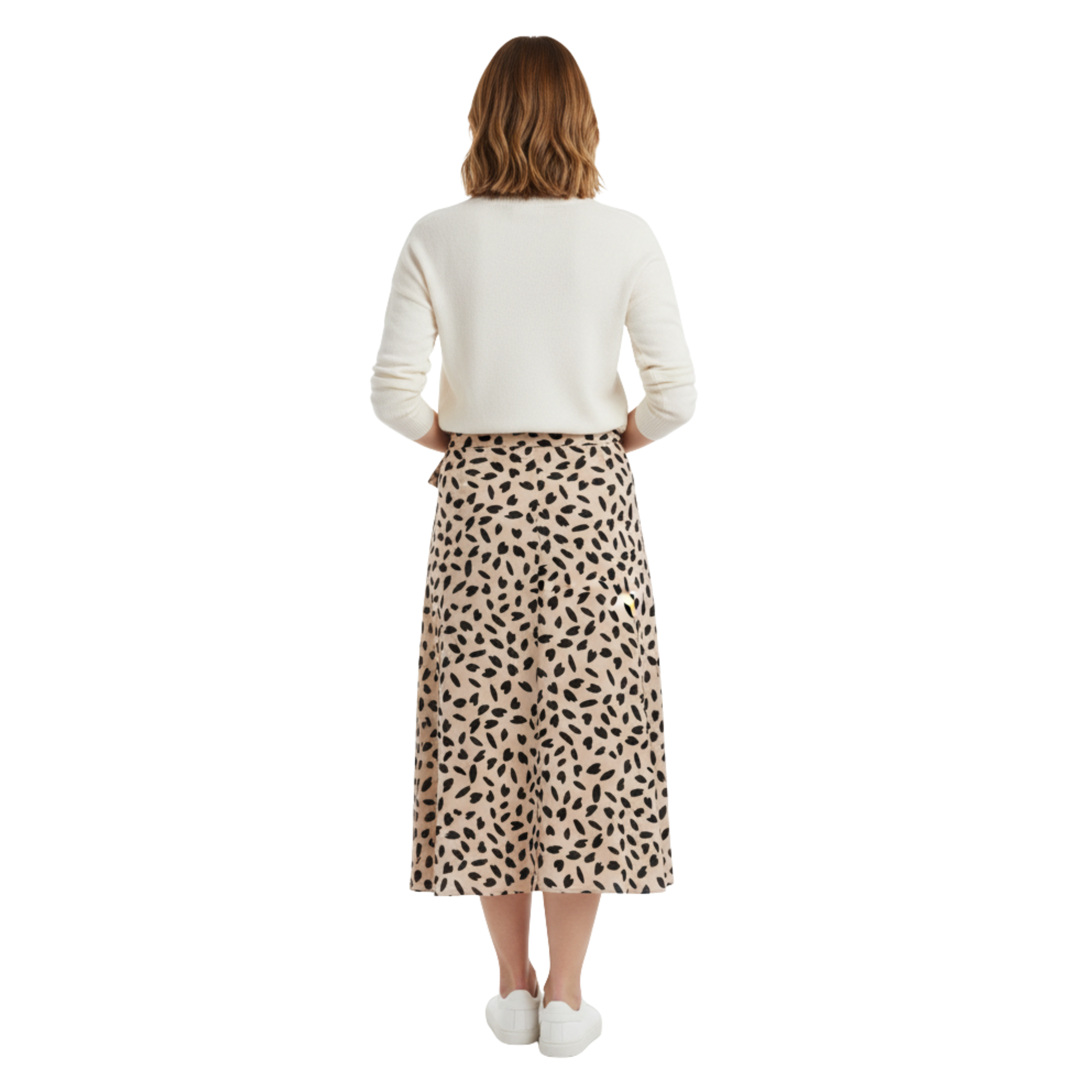 Jupe portefeuille bohème taille haute pour femmes avec lien sur le côté et ourlet asymétrique