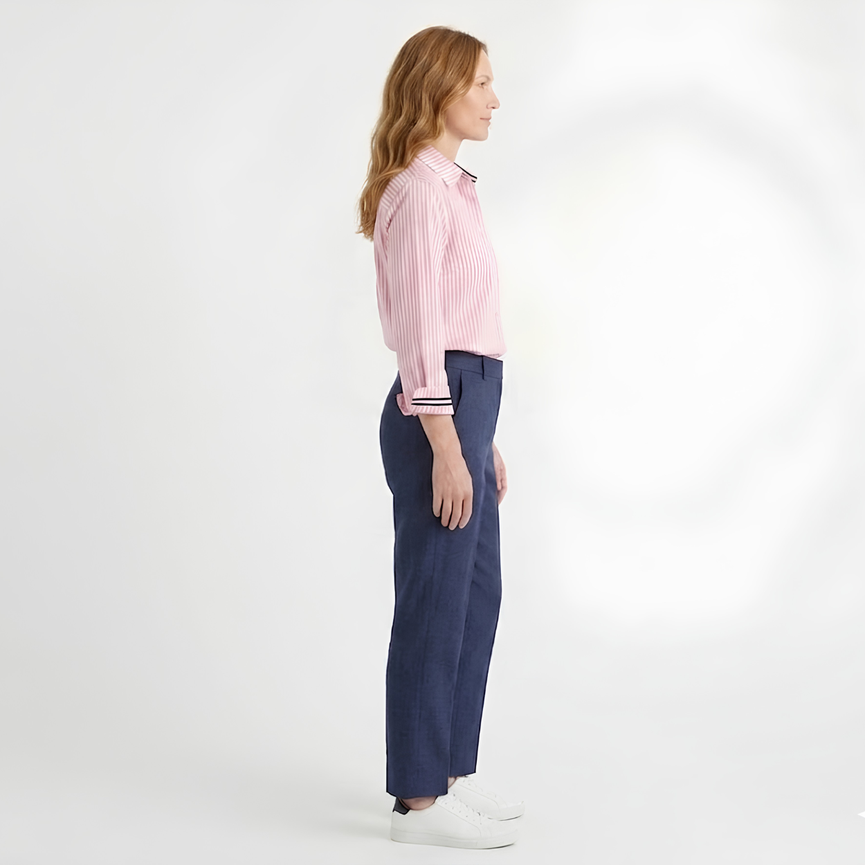 Camisa de Rayas para Mujer con Botones y Corte Clásico Casual